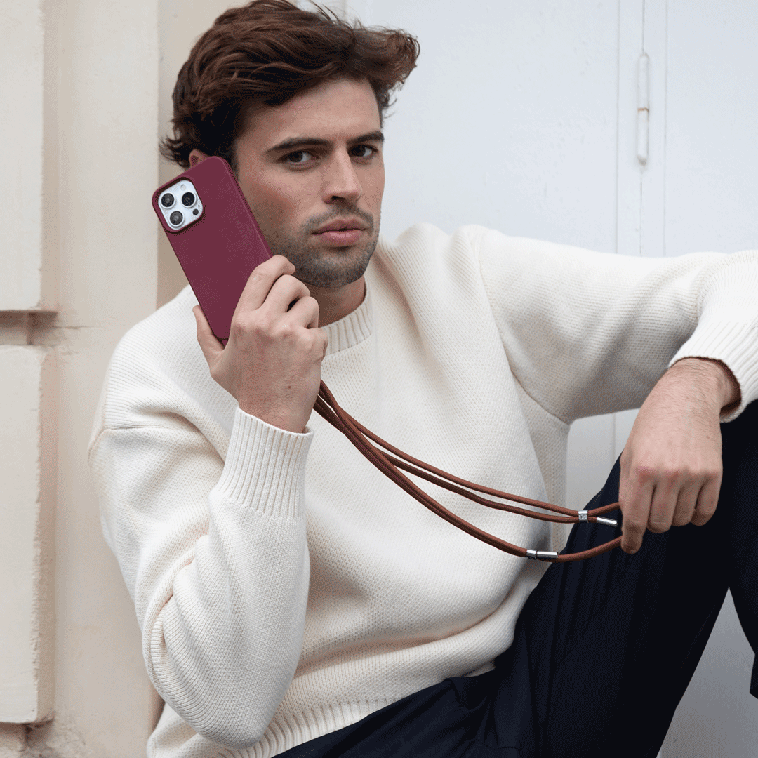 iPhone Case with loops and MagSafe MILO - Burgundy