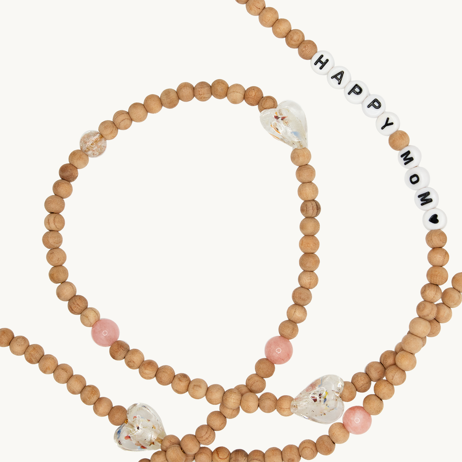 Bandoulière en perles de bois