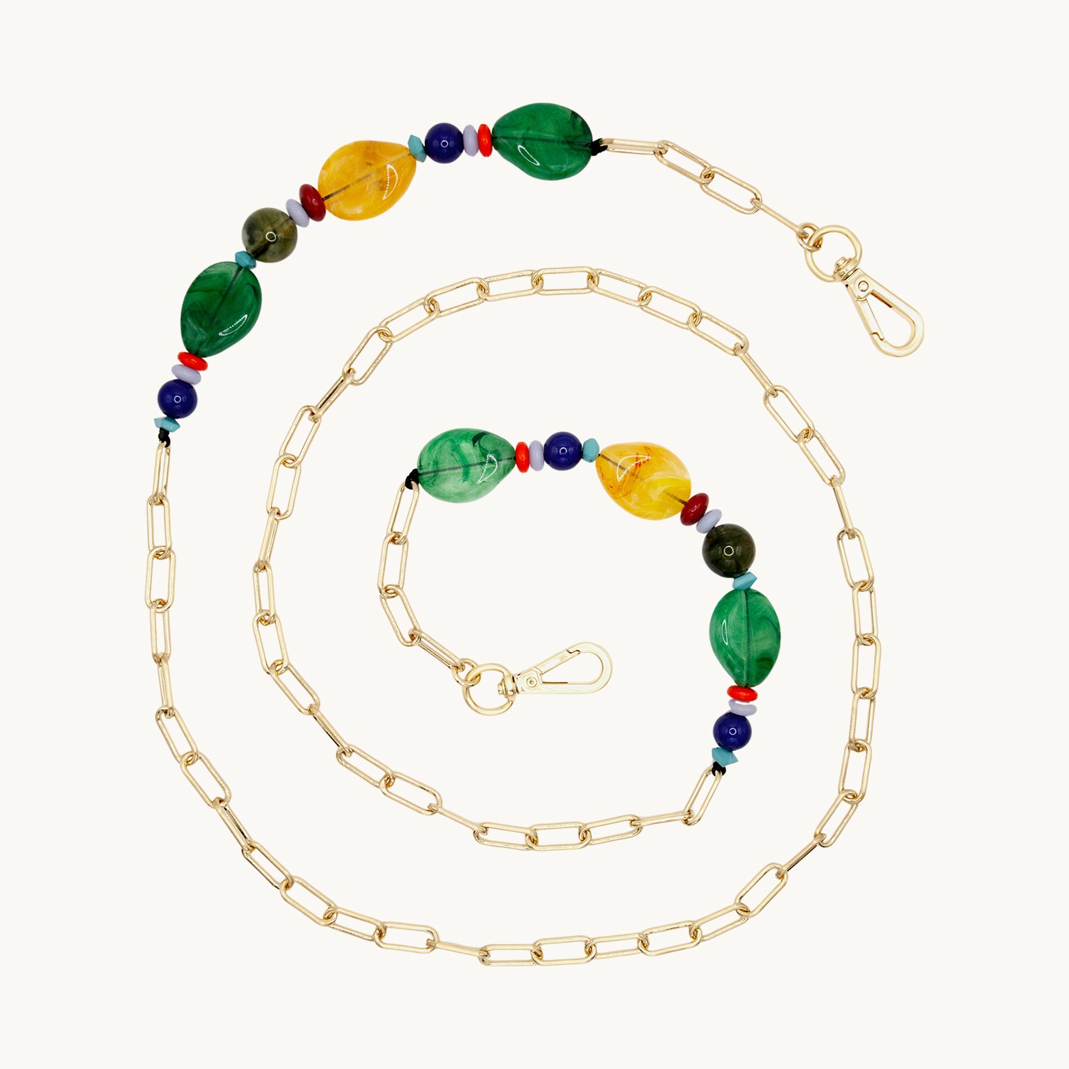 MILO MagSafe iPhone case in yellow & BELLA chain