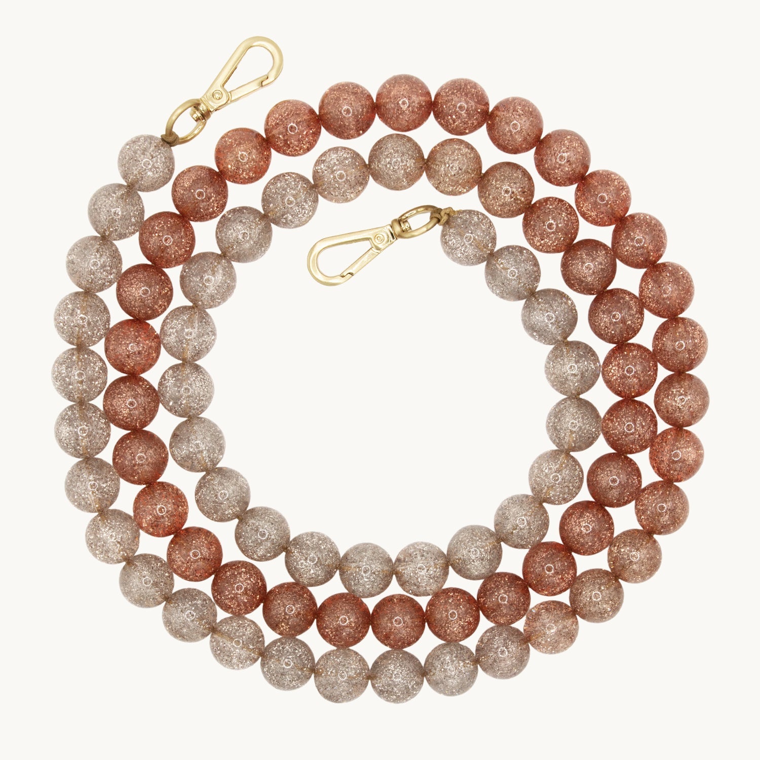 chaine bandouliere pour telephone a perles degrade transparent