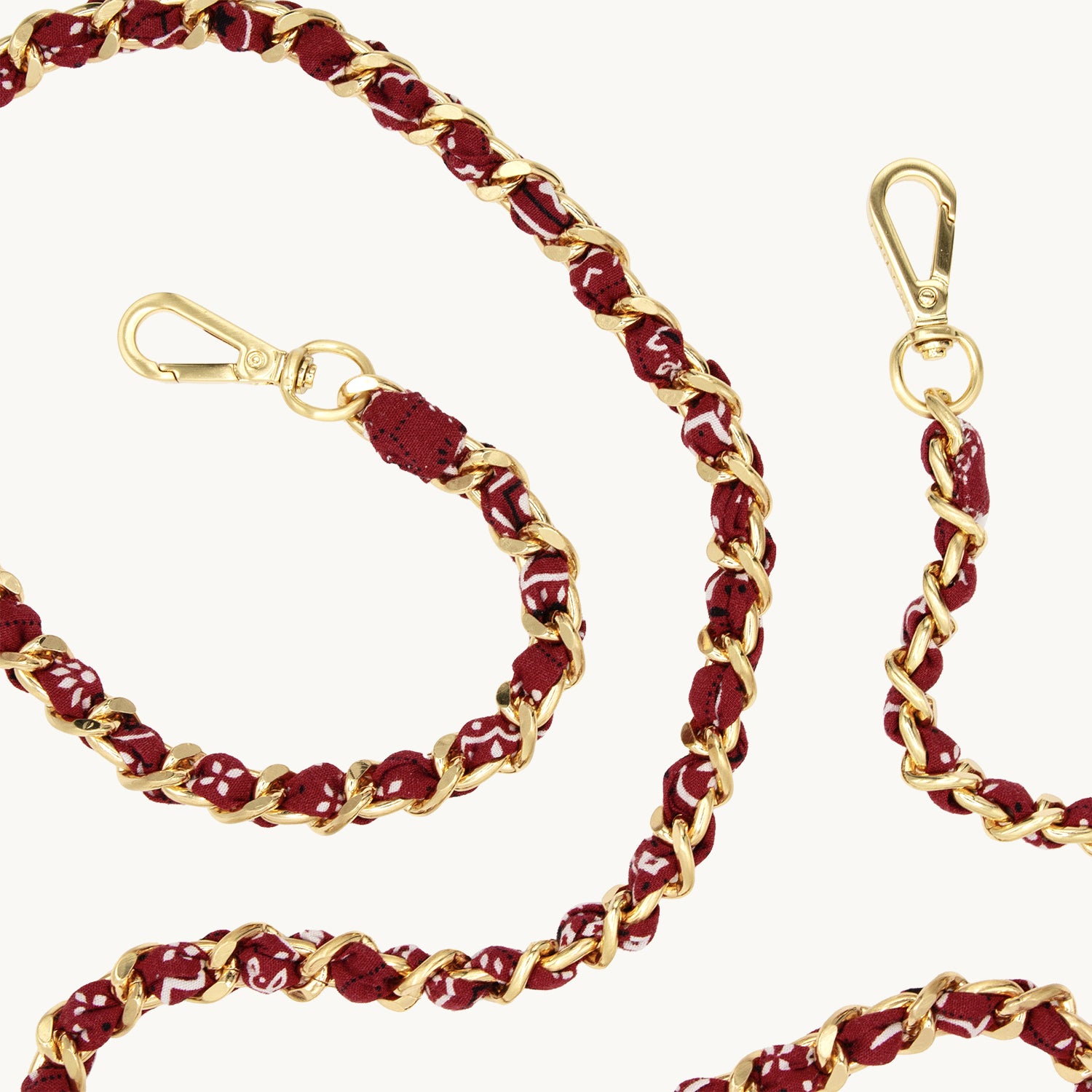 Chaîne de telephone bandouliere motif bandana bordeaux