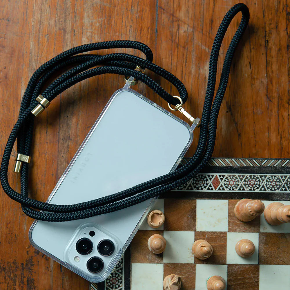 cordon pour téléphone ajustable noir
