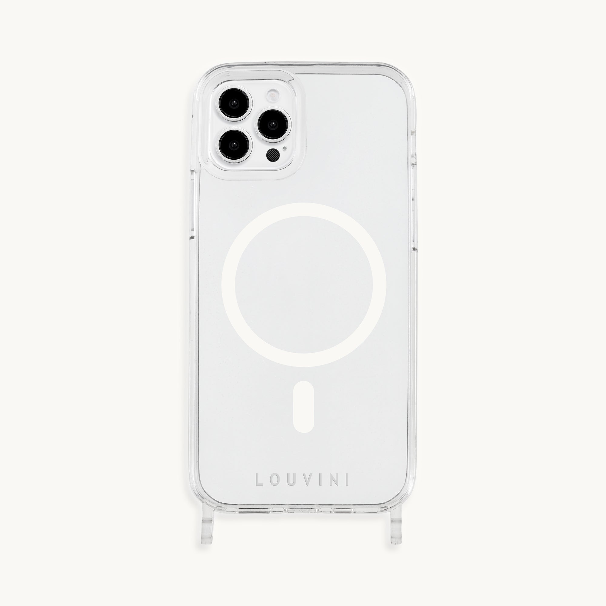 Coque iPhone MagSafe transparente avec anneaux