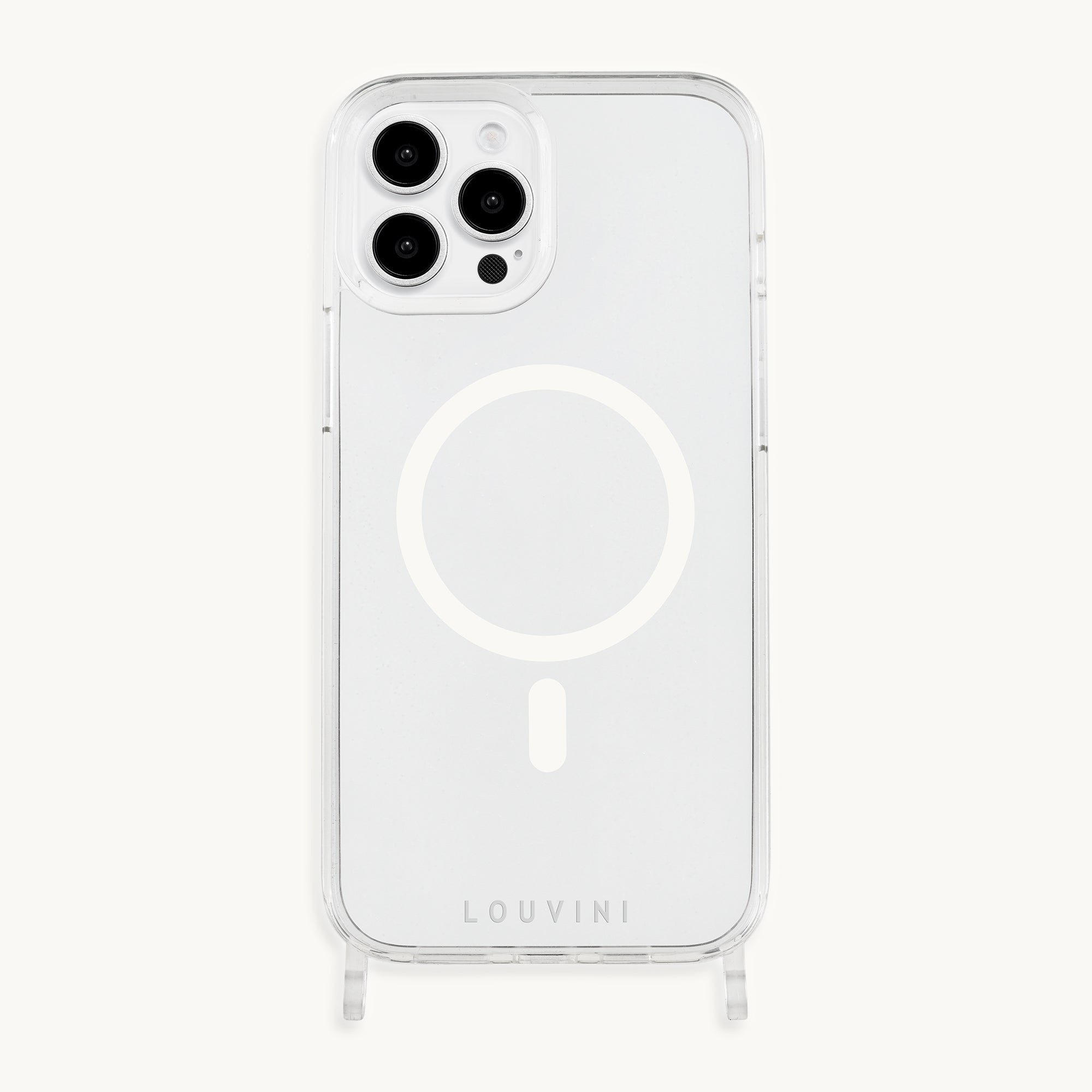 Coque iPhone MagSafe transparente avec anneaux