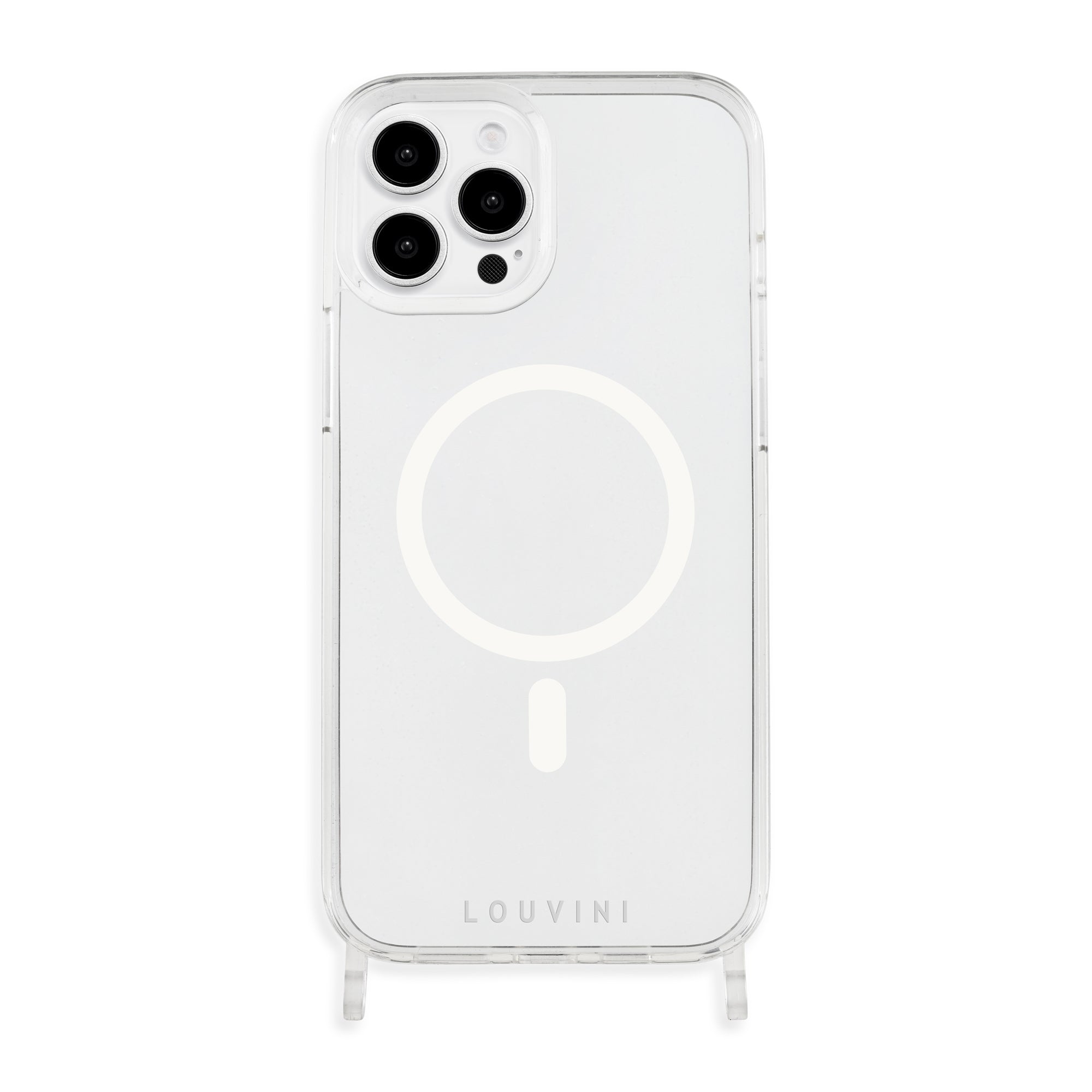Coque iPhone MagSafe transparente avec anneaux