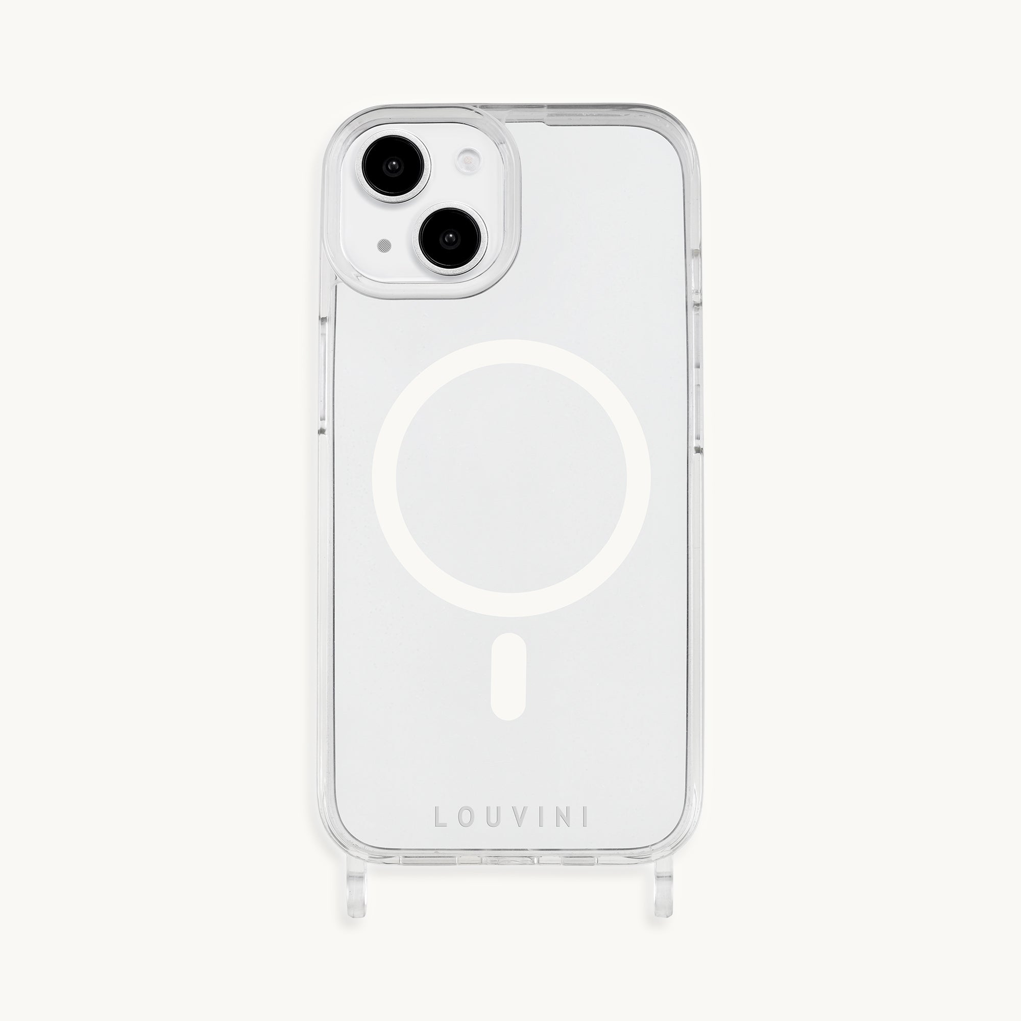 Coque iPhone MagSafe transparente avec anneaux