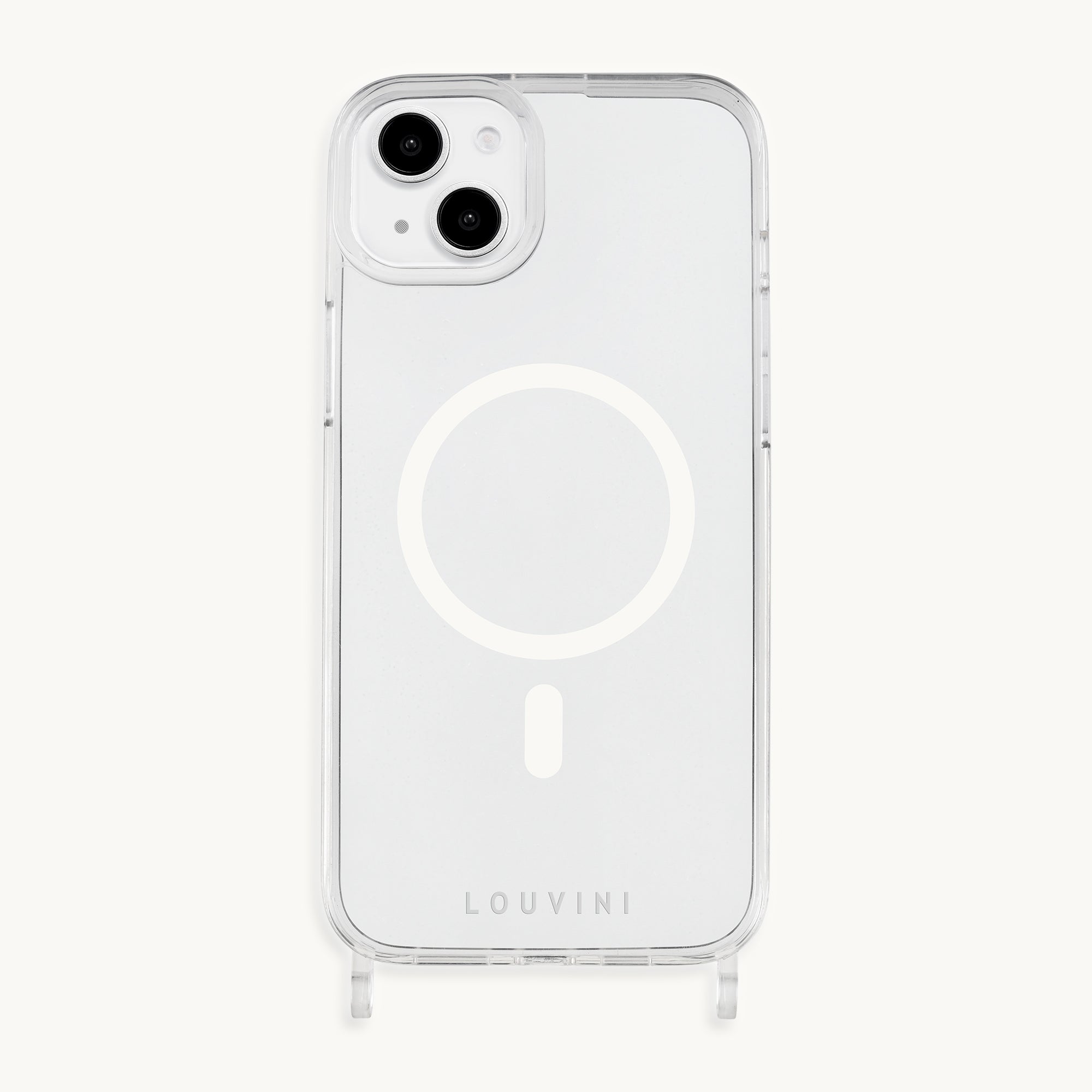 Coque iPhone MagSafe transparente avec anneaux