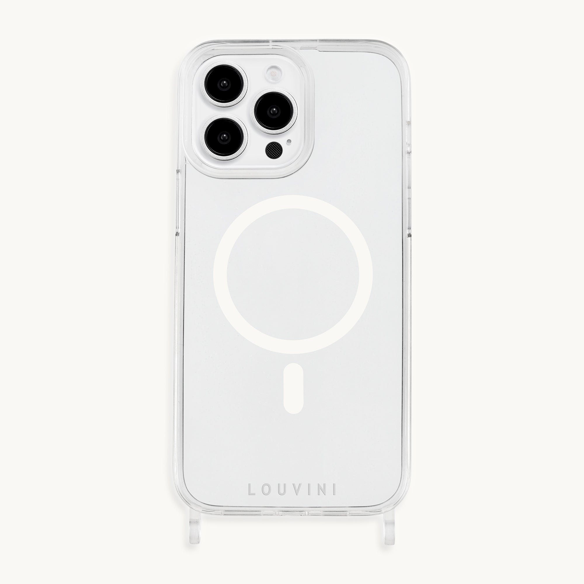 Coque iPhone MagSafe transparente avec anneaux