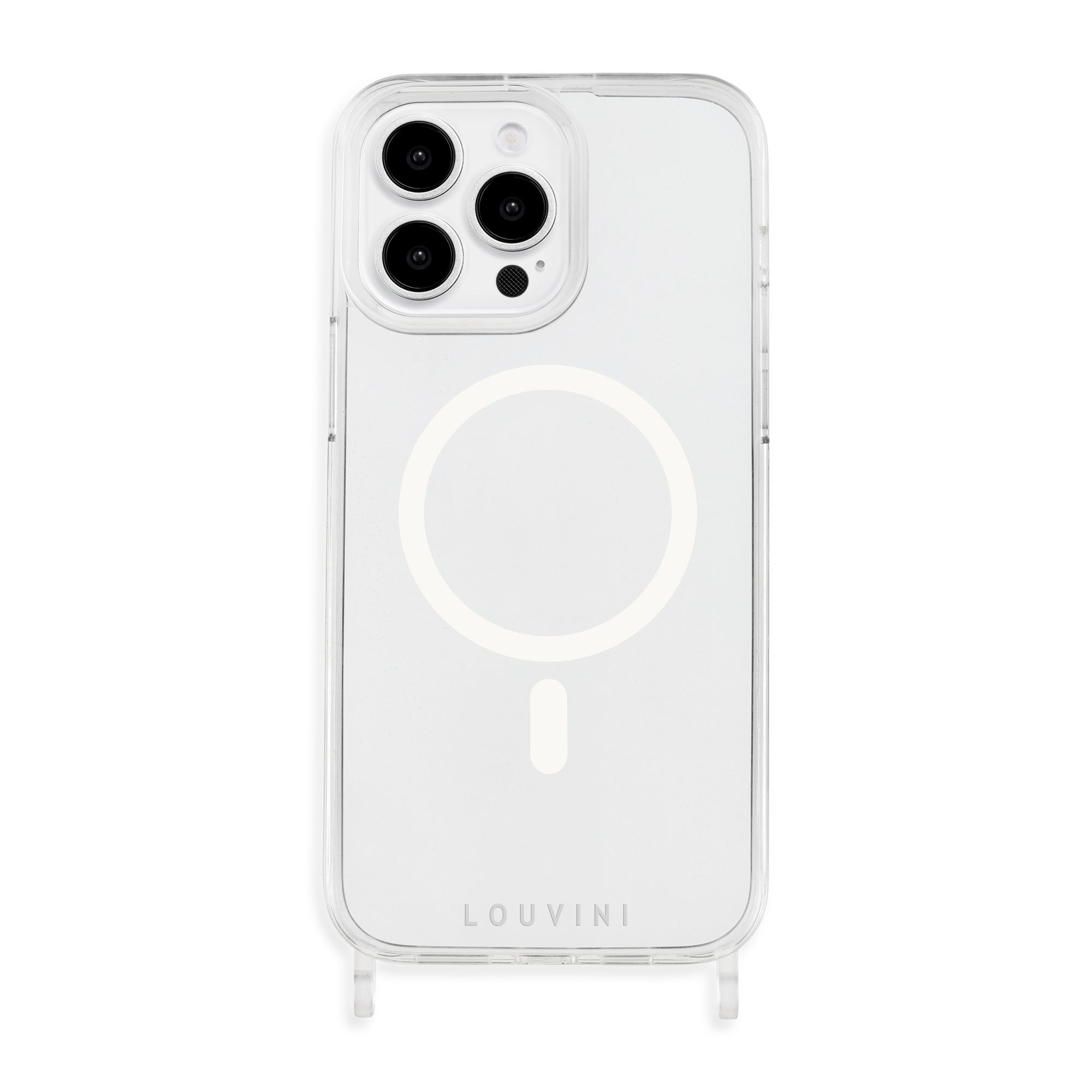 Coque iPhone MagSafe transparente avec anneaux