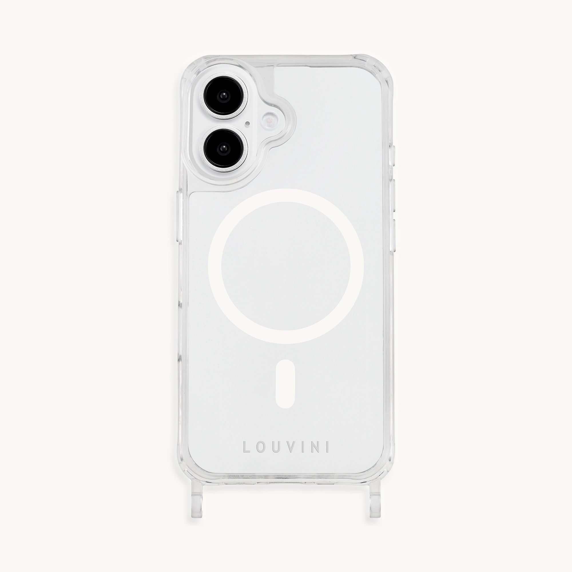 Coque iPhone MagSafe transparente avec anneaux