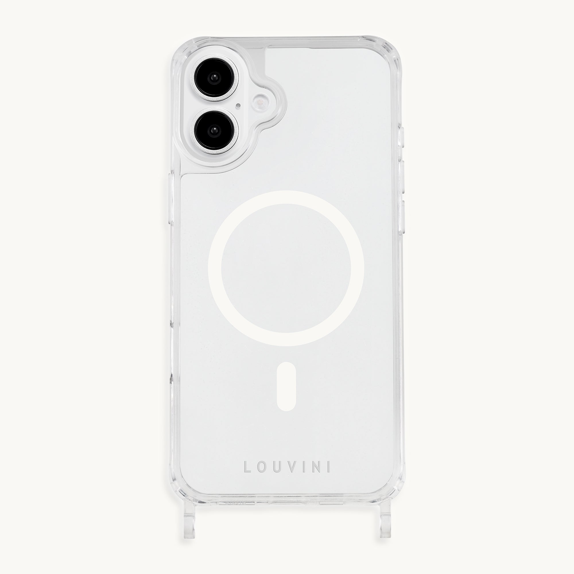 Coque iPhone MagSafe transparente avec anneaux