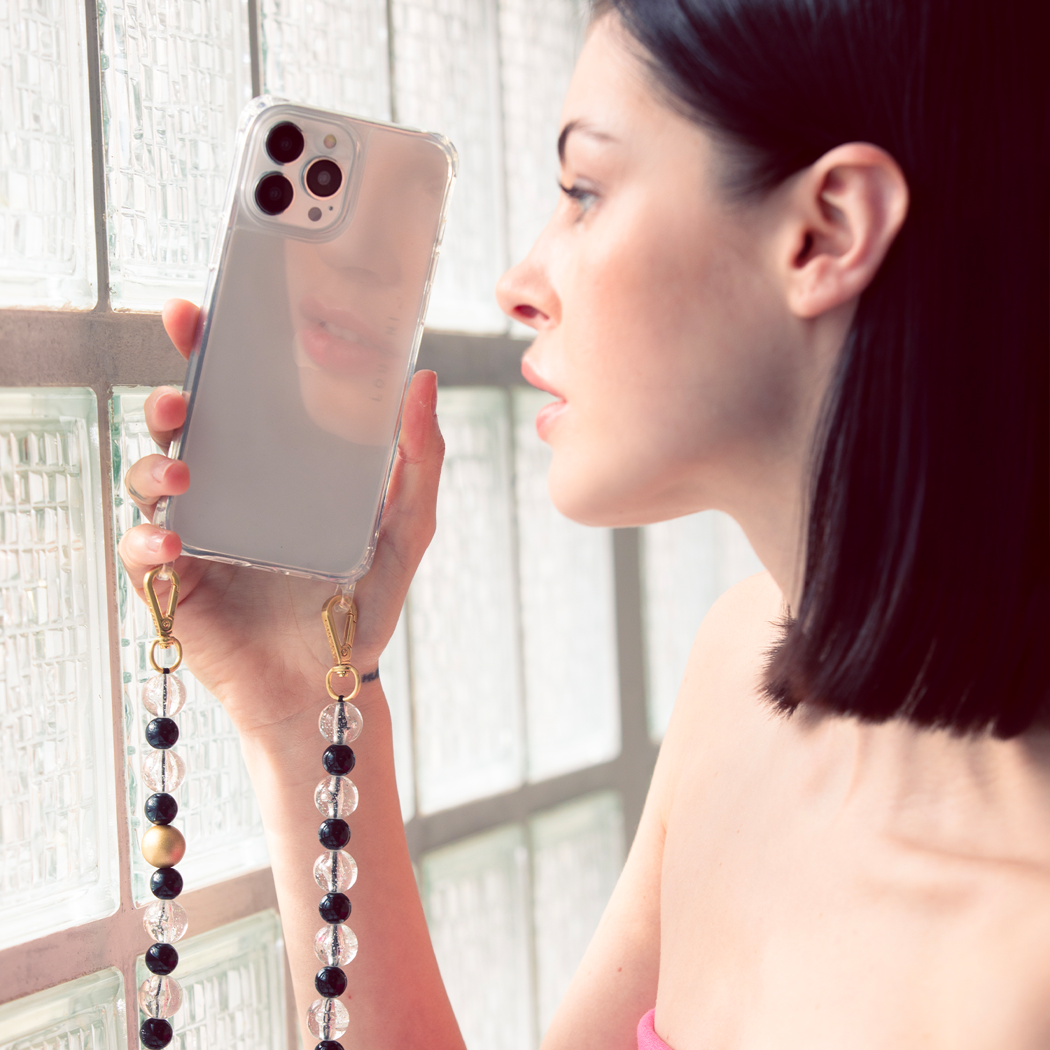 Charlie iPhone Case with loops - Transparent