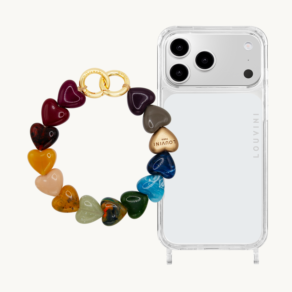 CHARLIE iPhone Case & Bracelet PETIT CUORE Multicolour