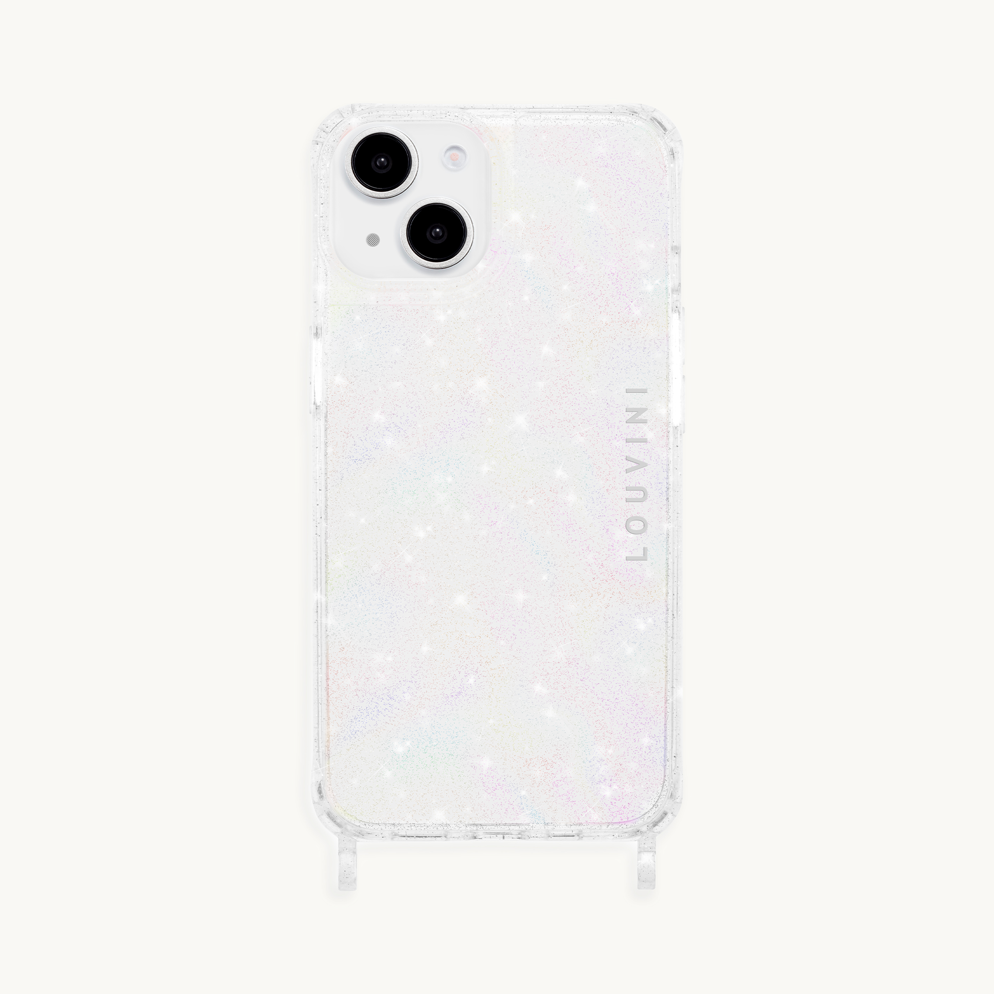 Clear iPhone Case with loops CHARLIE - Sparkle