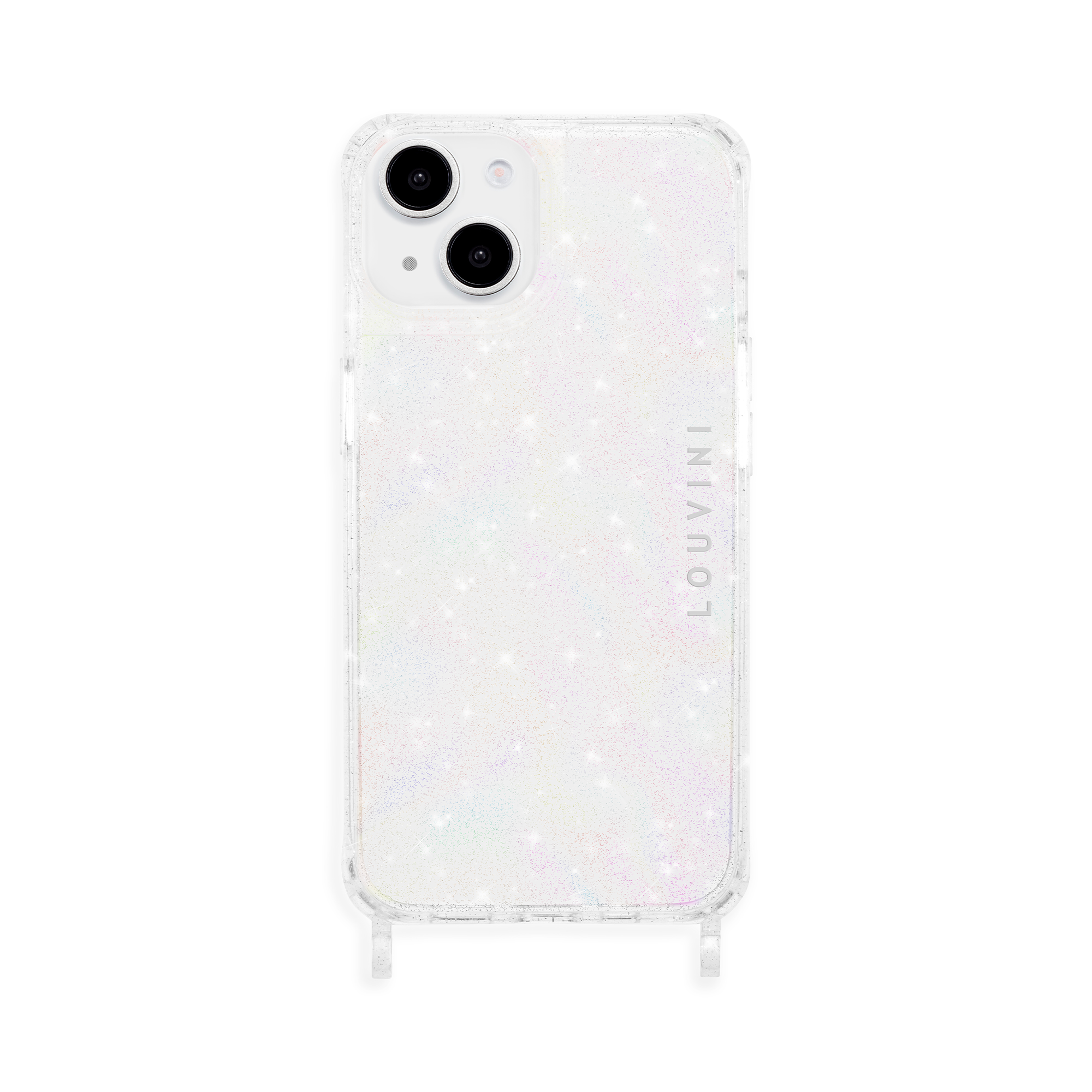 Clear iPhone Case with loops CHARLIE - Sparkle
