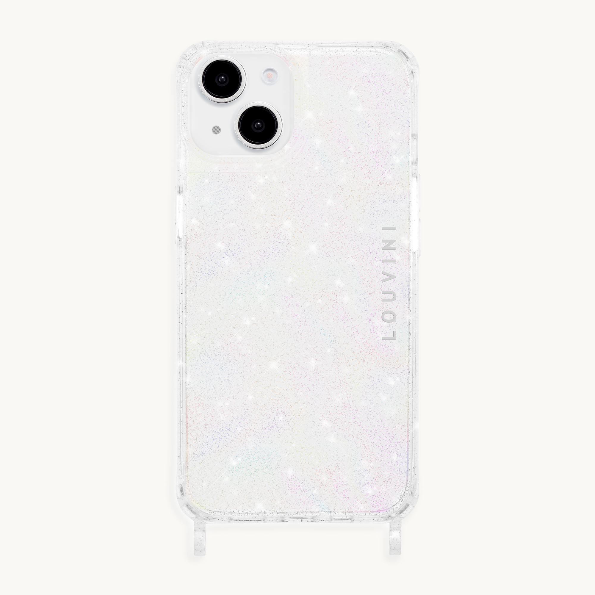 Clear iPhone Case with loops CHARLIE - Sparkle