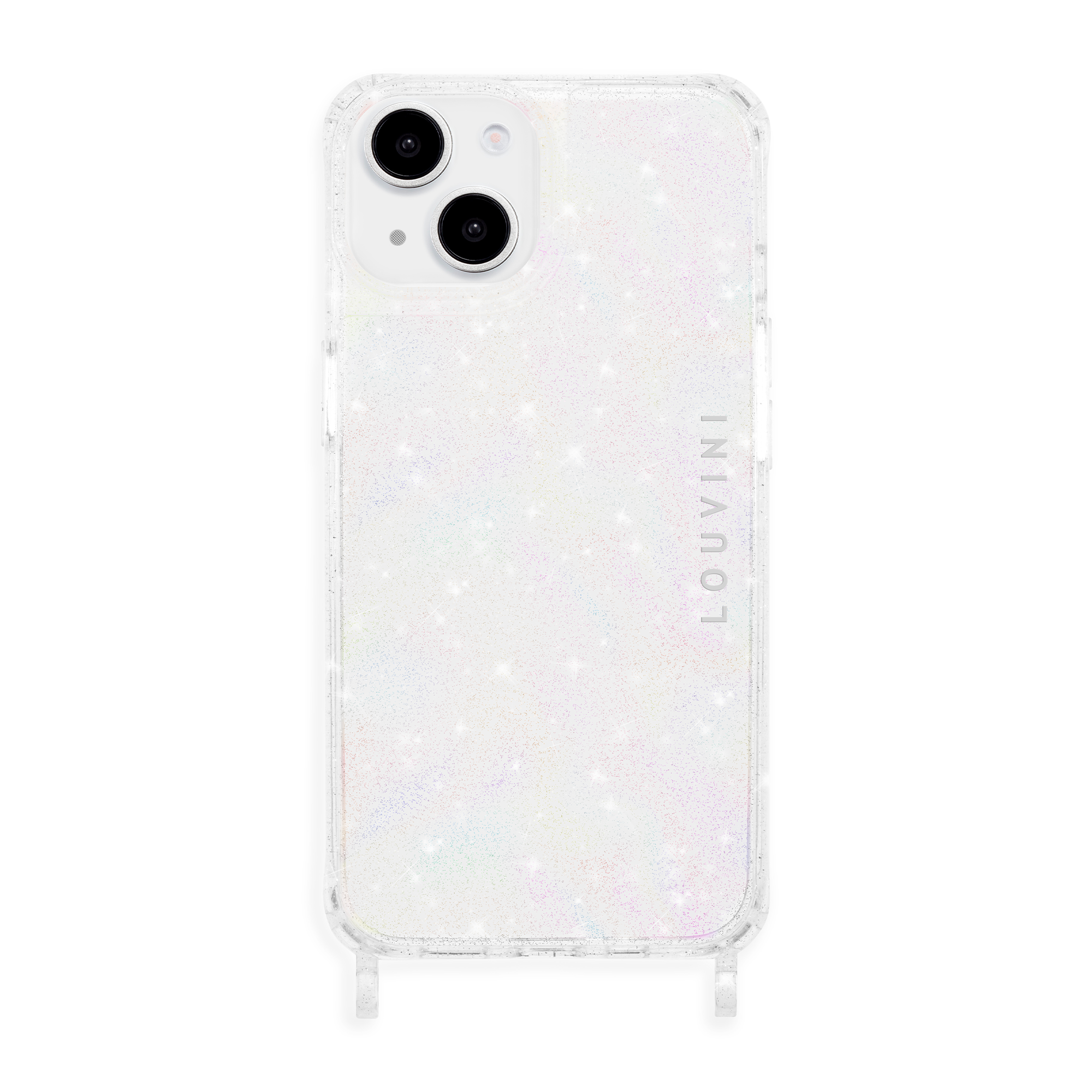 Clear iPhone Case with loops CHARLIE - Sparkle