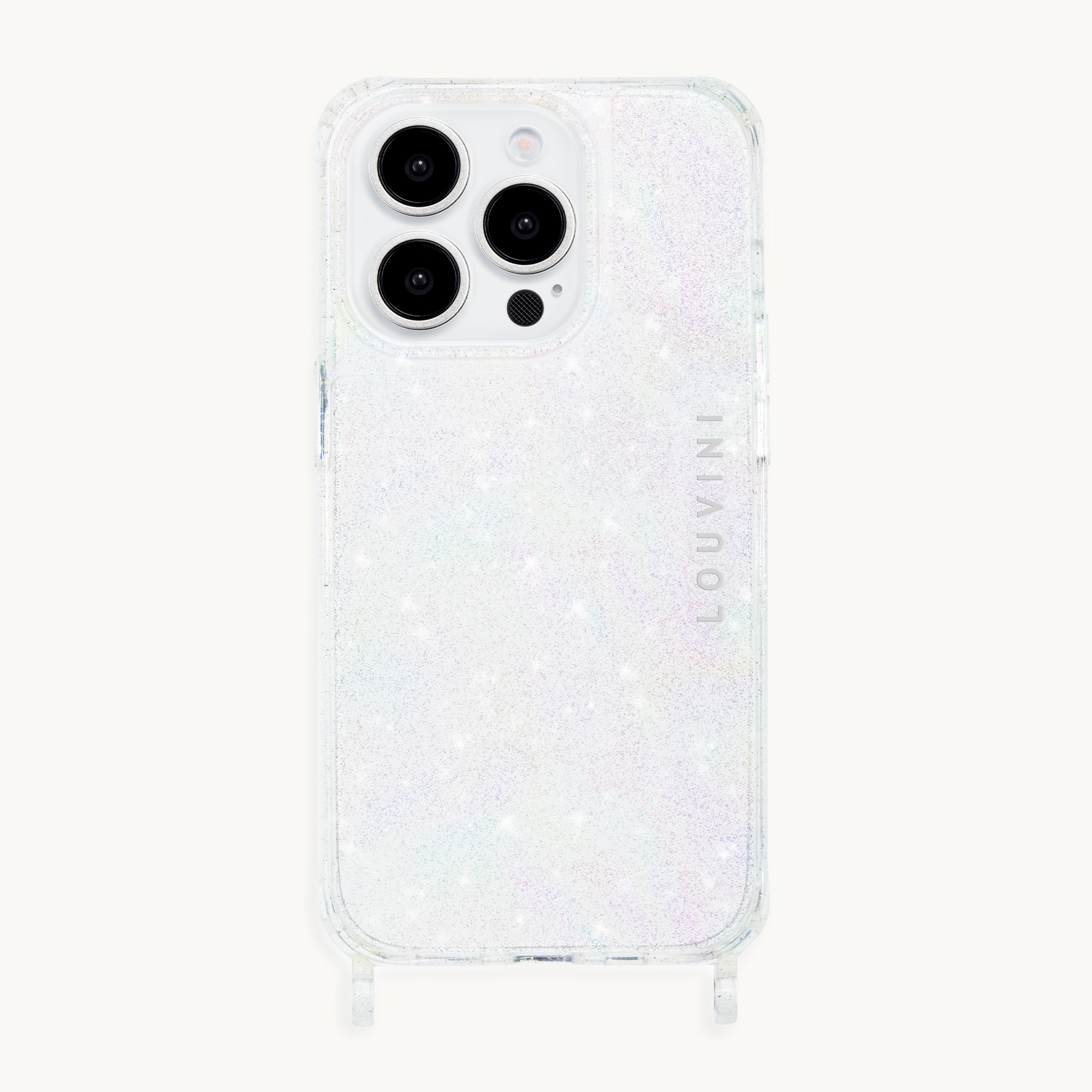 Clear iPhone Case with loops CHARLIE - Sparkle