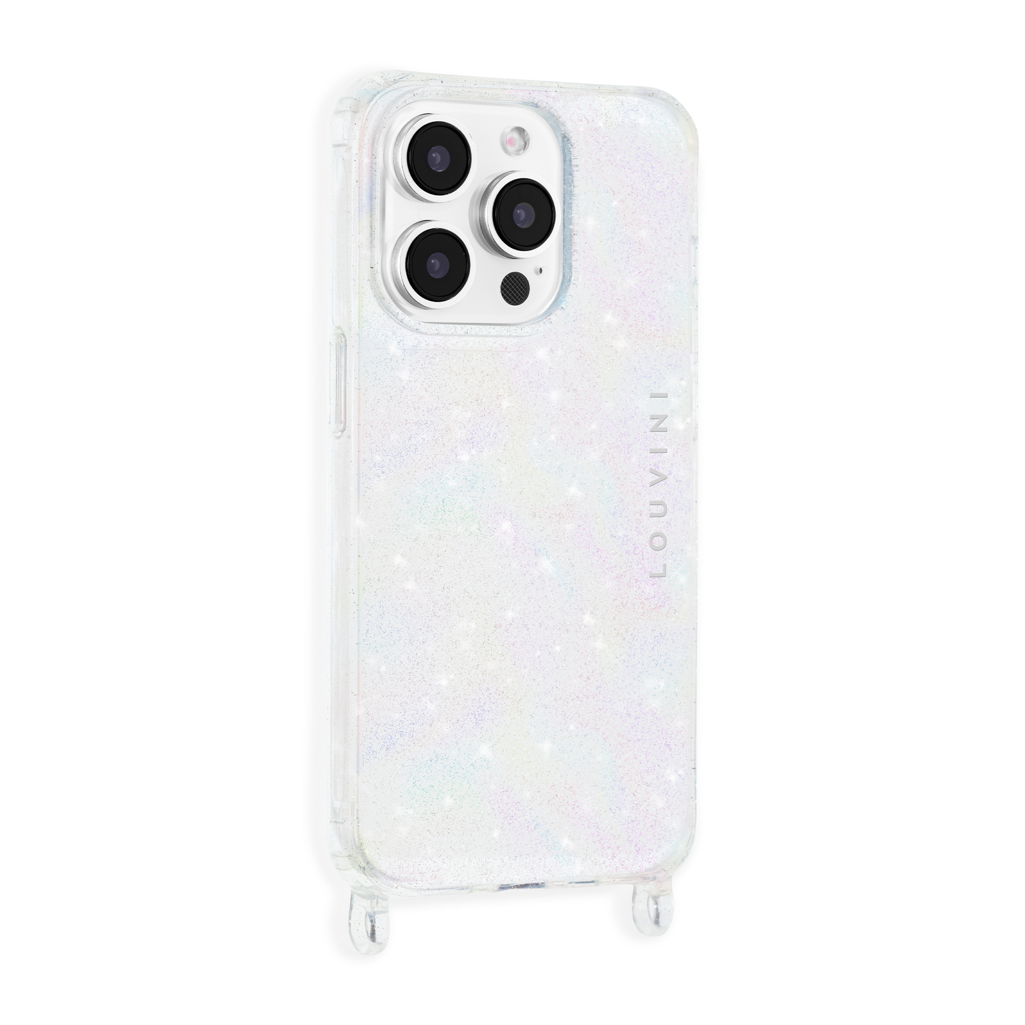 Clear iPhone Case with loops CHARLIE - Sparkle