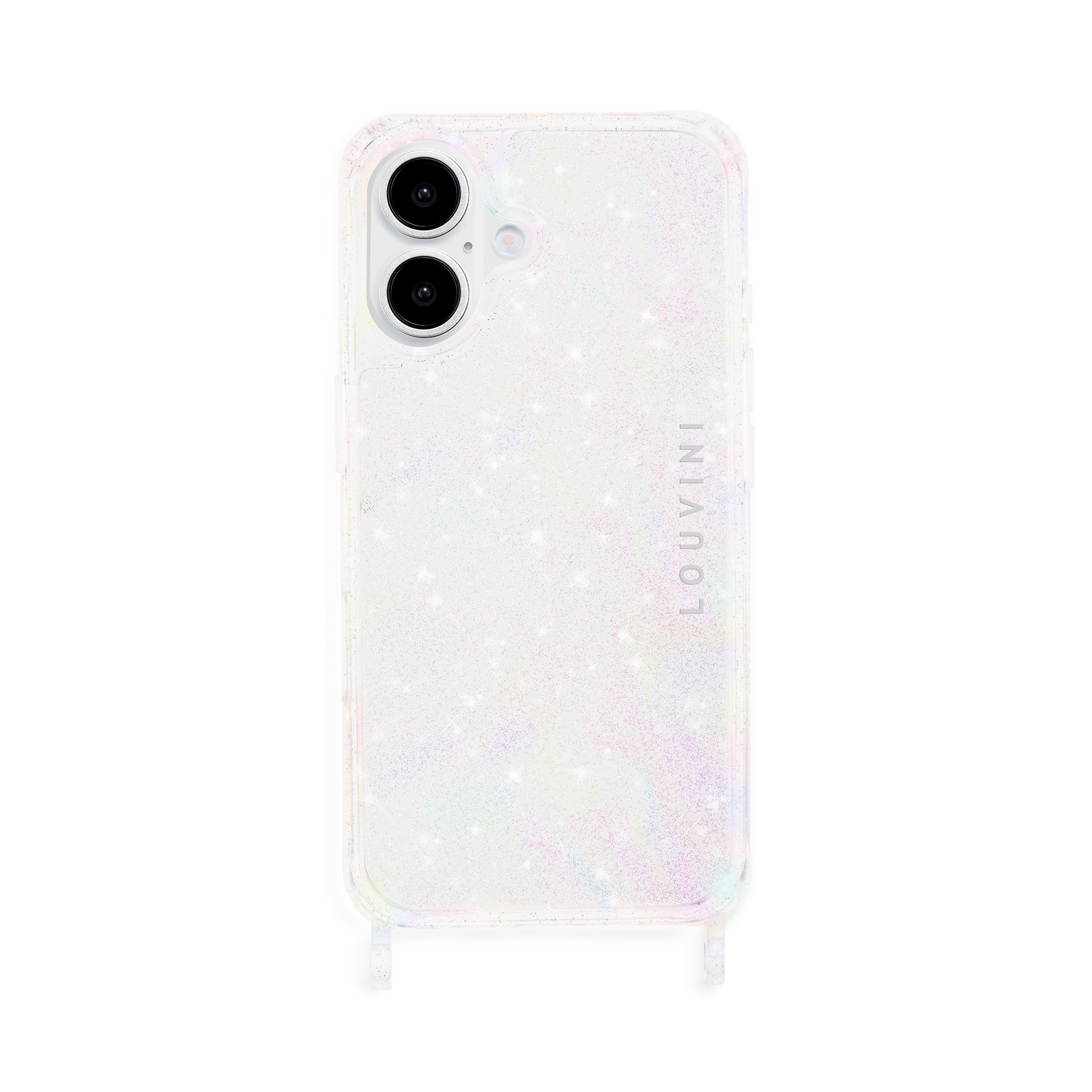 Clear iPhone Case with loops CHARLIE - Sparkle