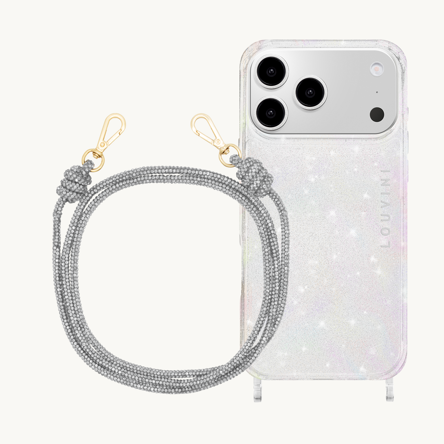 CHARLIE Sparkle Iphone case & Silver KIM Cord