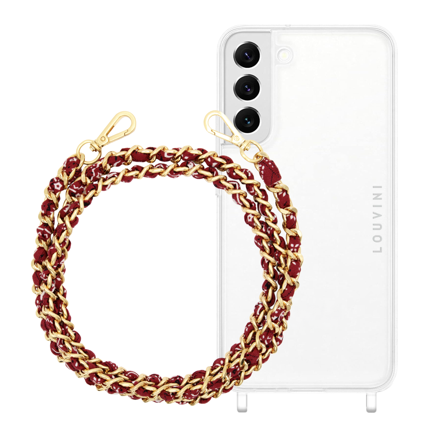 ensemble coque samsung et chaîne en tissu bandana