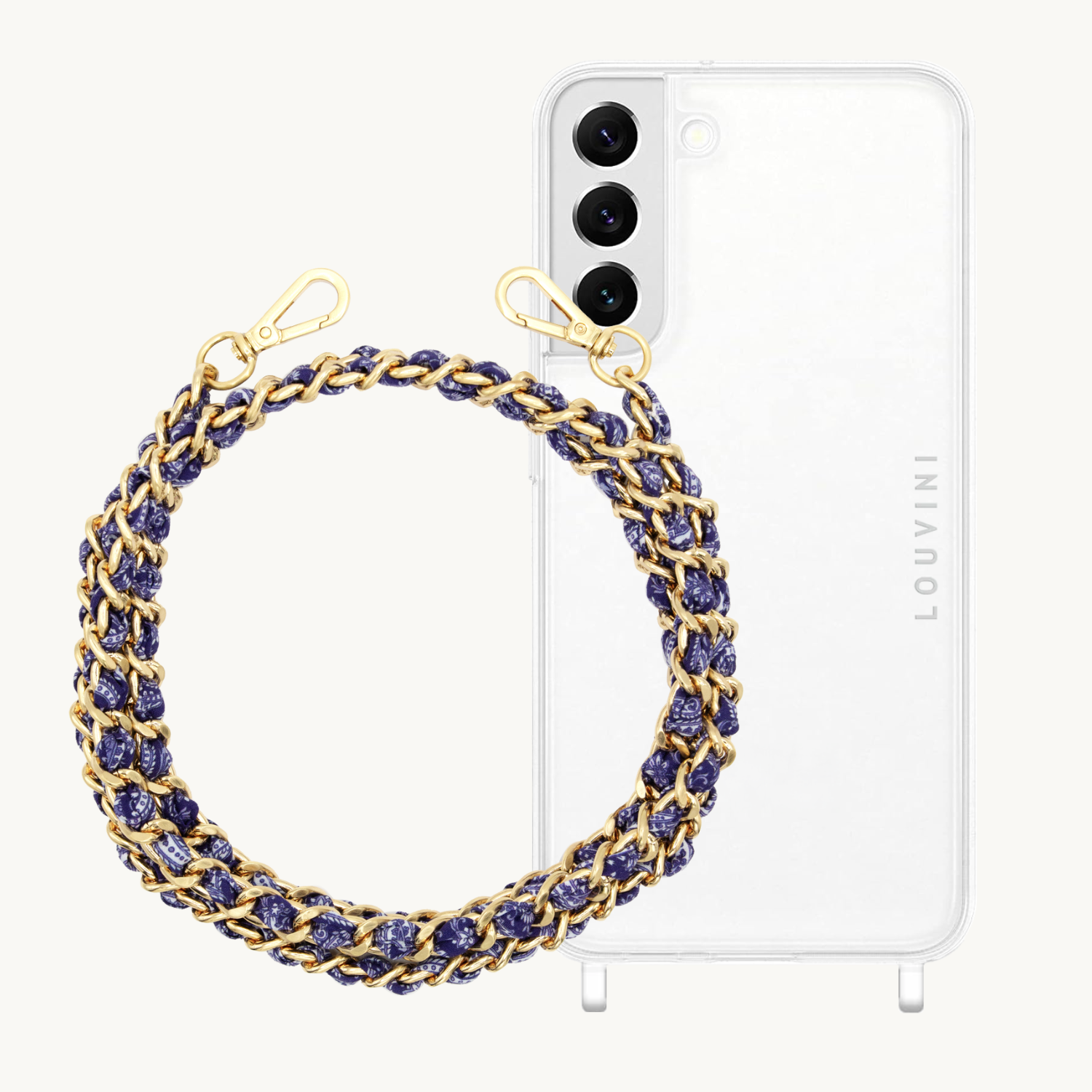 ensemble coque samsung et chaîne en tissu bandana