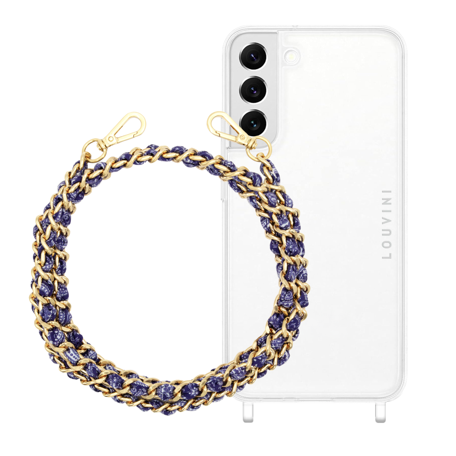 ensemble coque samsung et chaîne en tissu bandana