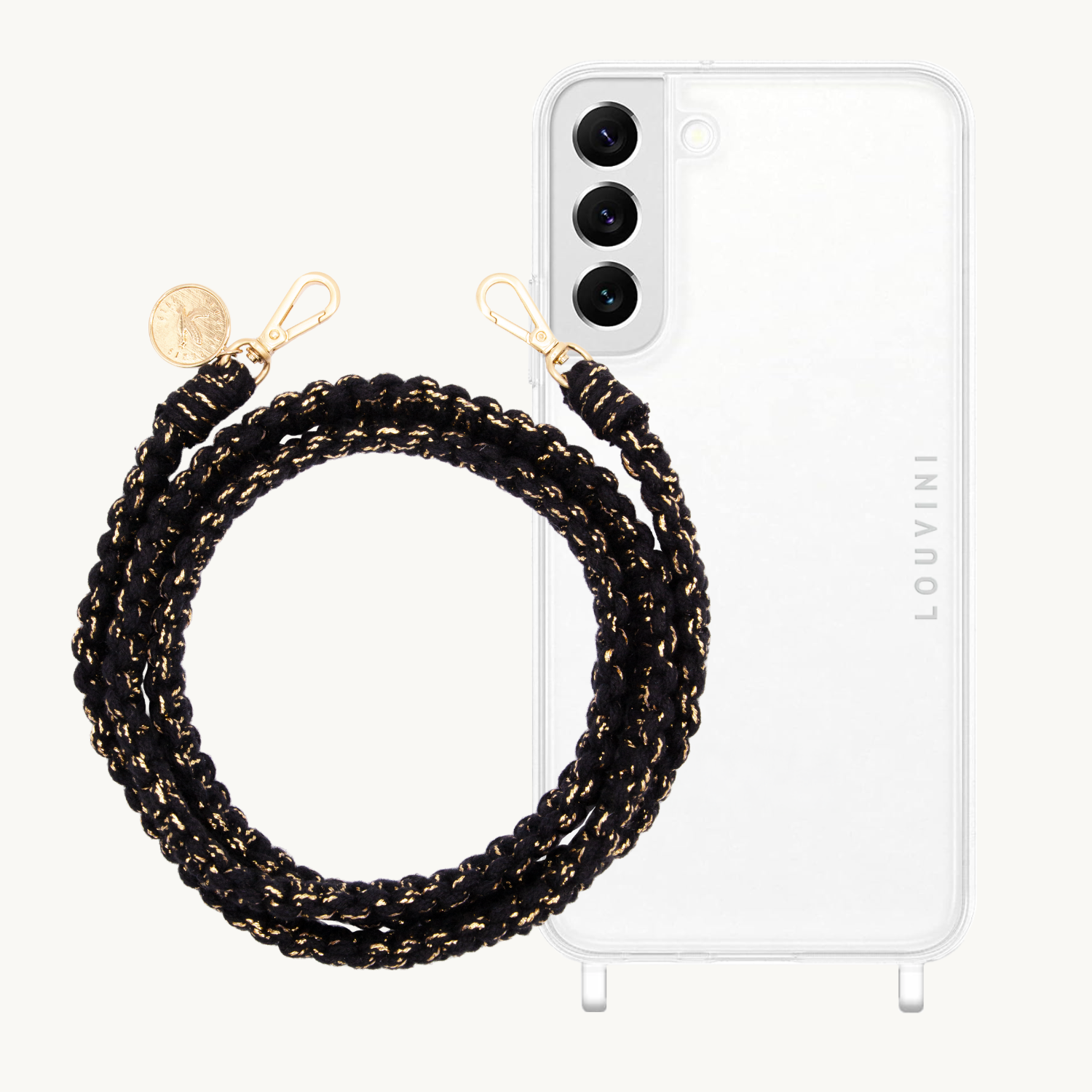 ensemble coque samsung et cordon de téléphone en coton macramé