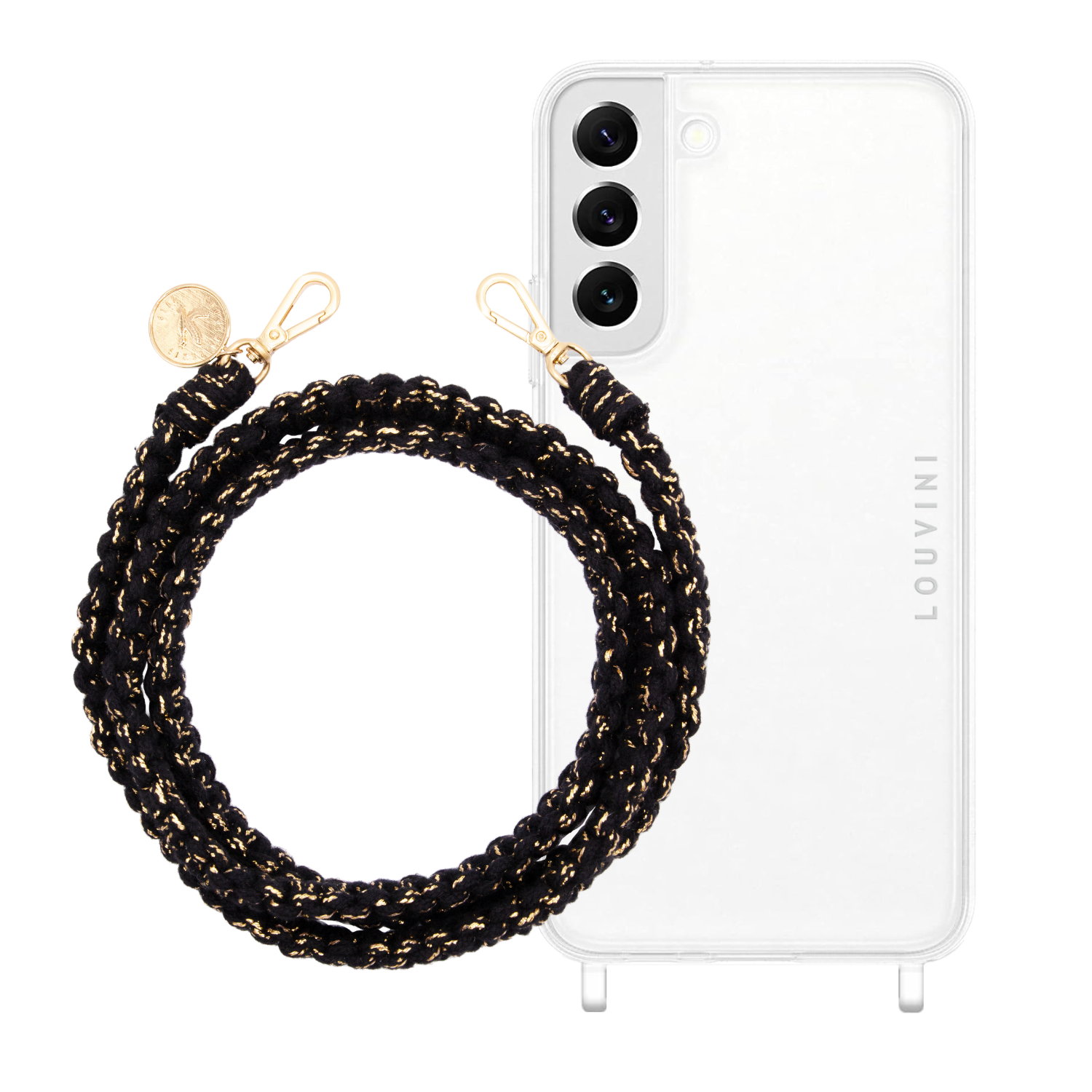 ensemble coque samsung et cordon de téléphone en coton macramé