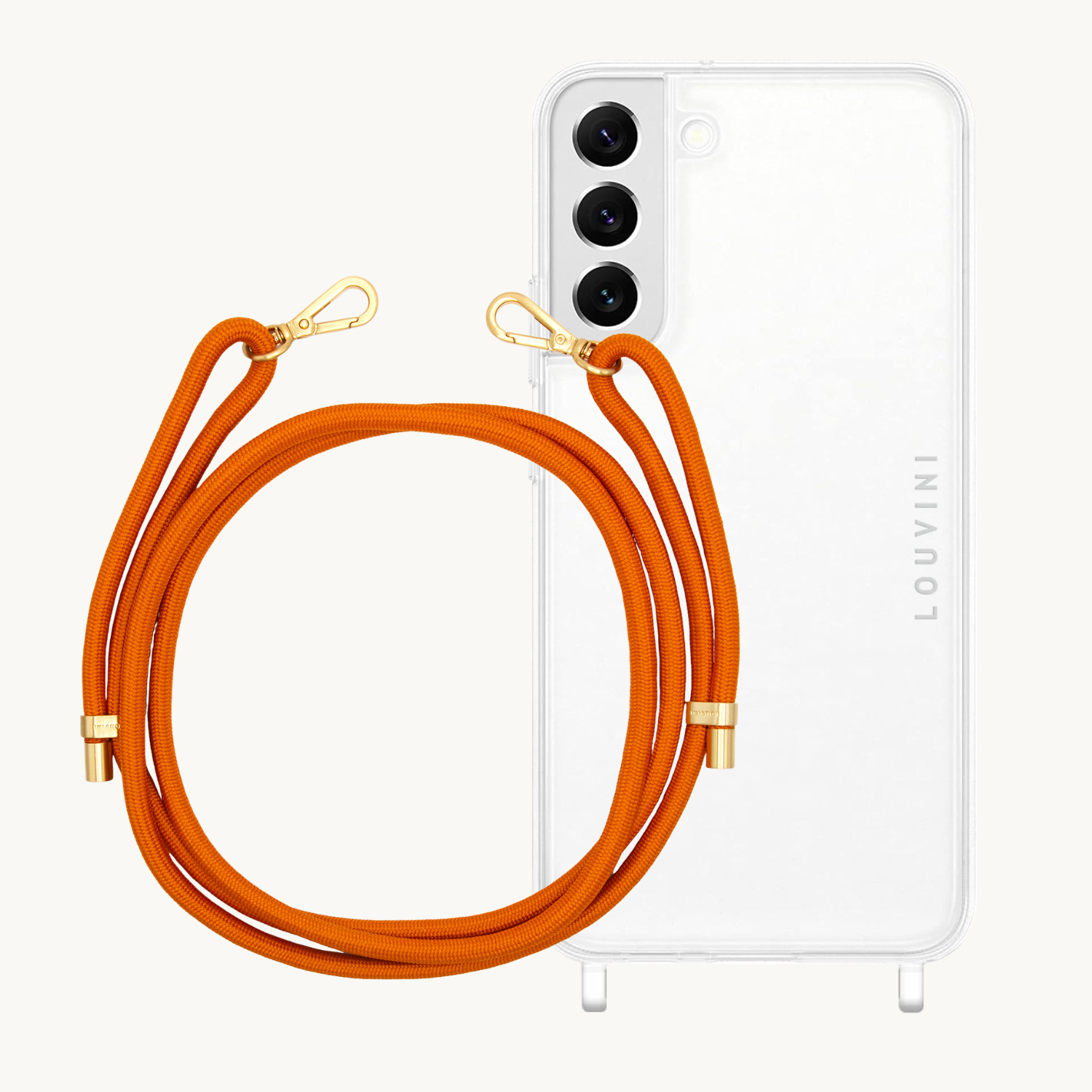 ensemble coque pour téléphone transparente et orange