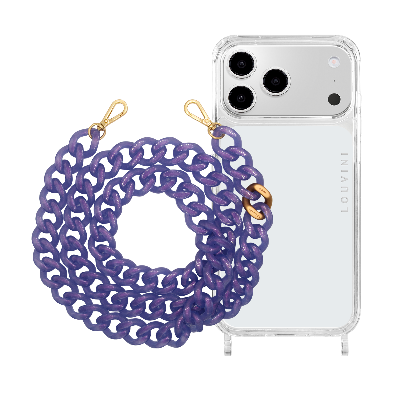 Charlie iPhone Case & Zoe Iced Mauve Chain