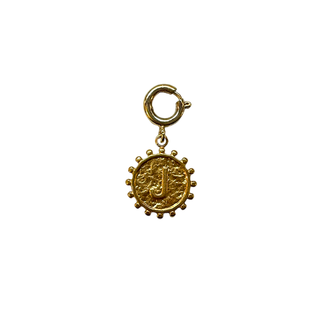 Charm soleil lettre dorée – Pendentif initiale élégant pour téléphone ou bijou