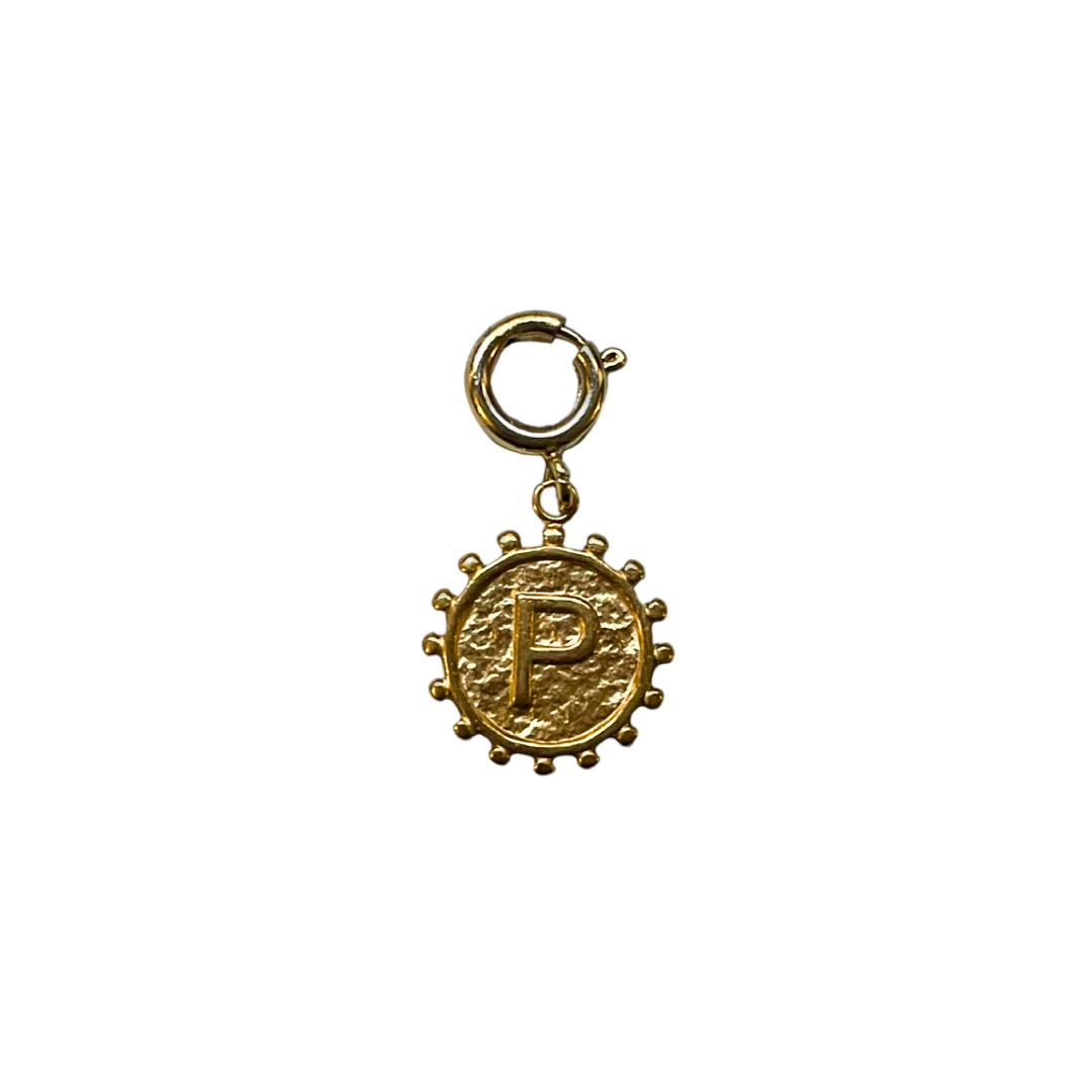 Charm soleil lettre dorée – Pendentif initiale élégant pour téléphone ou bijou