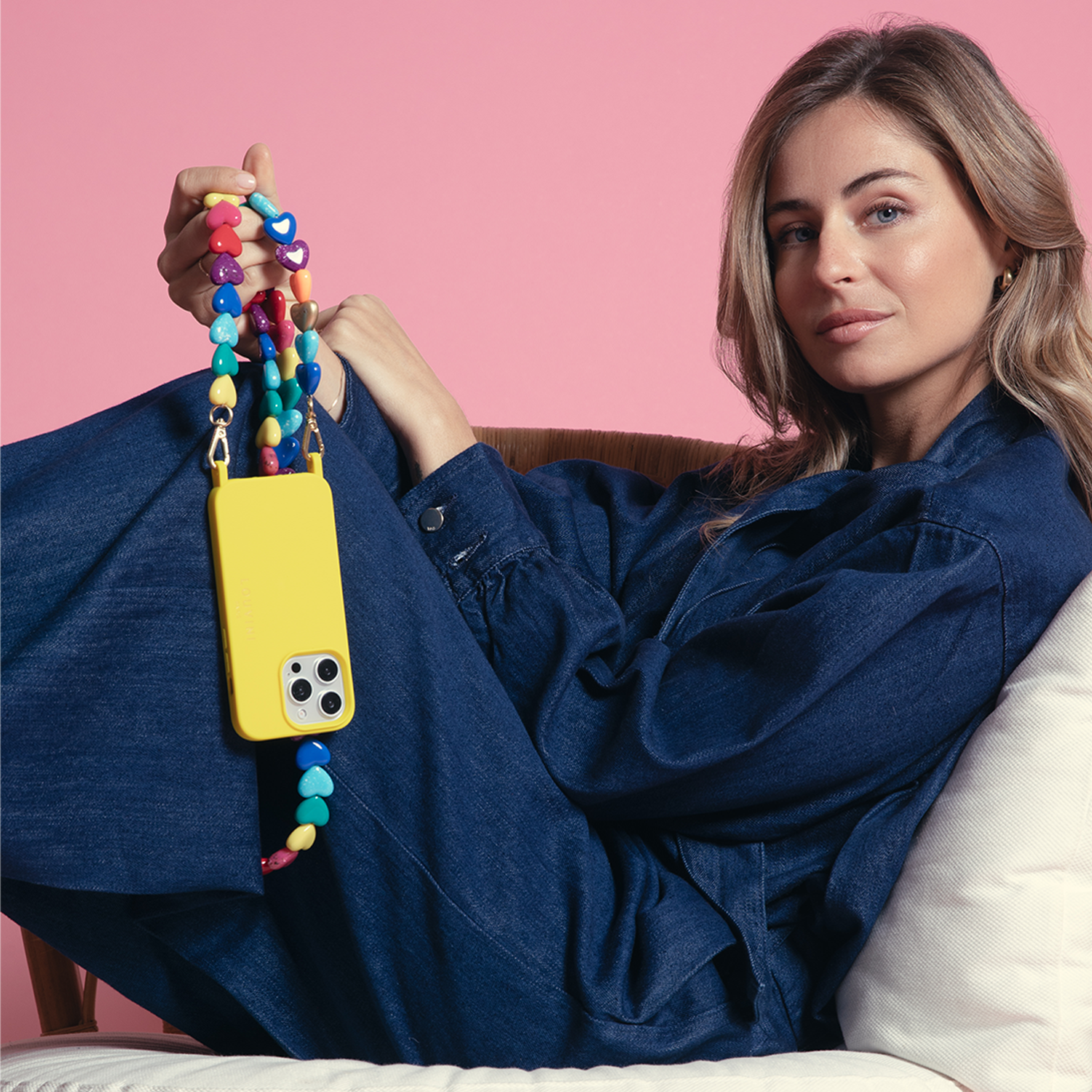 iPhone Case with loops MILO - Yellow