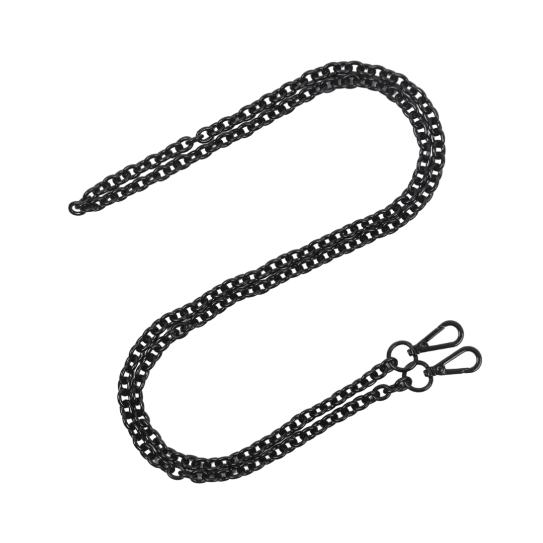 Chaîne dorée ou noire détachable avec deux mousquetons