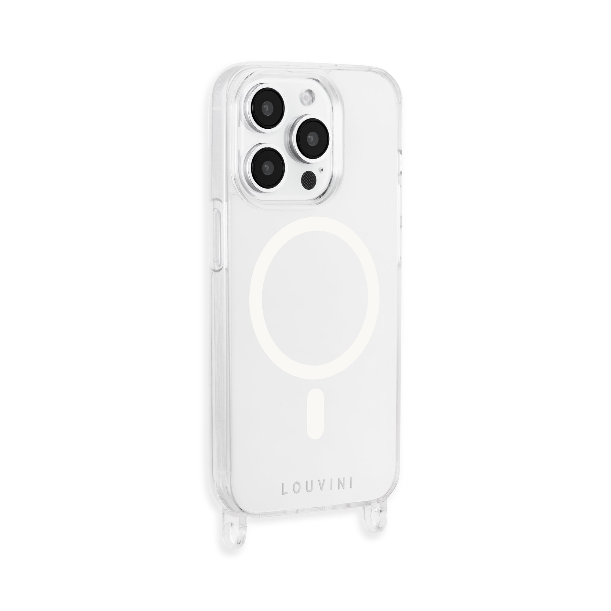 Coque iPhone MagSafe transparente avec anneaux