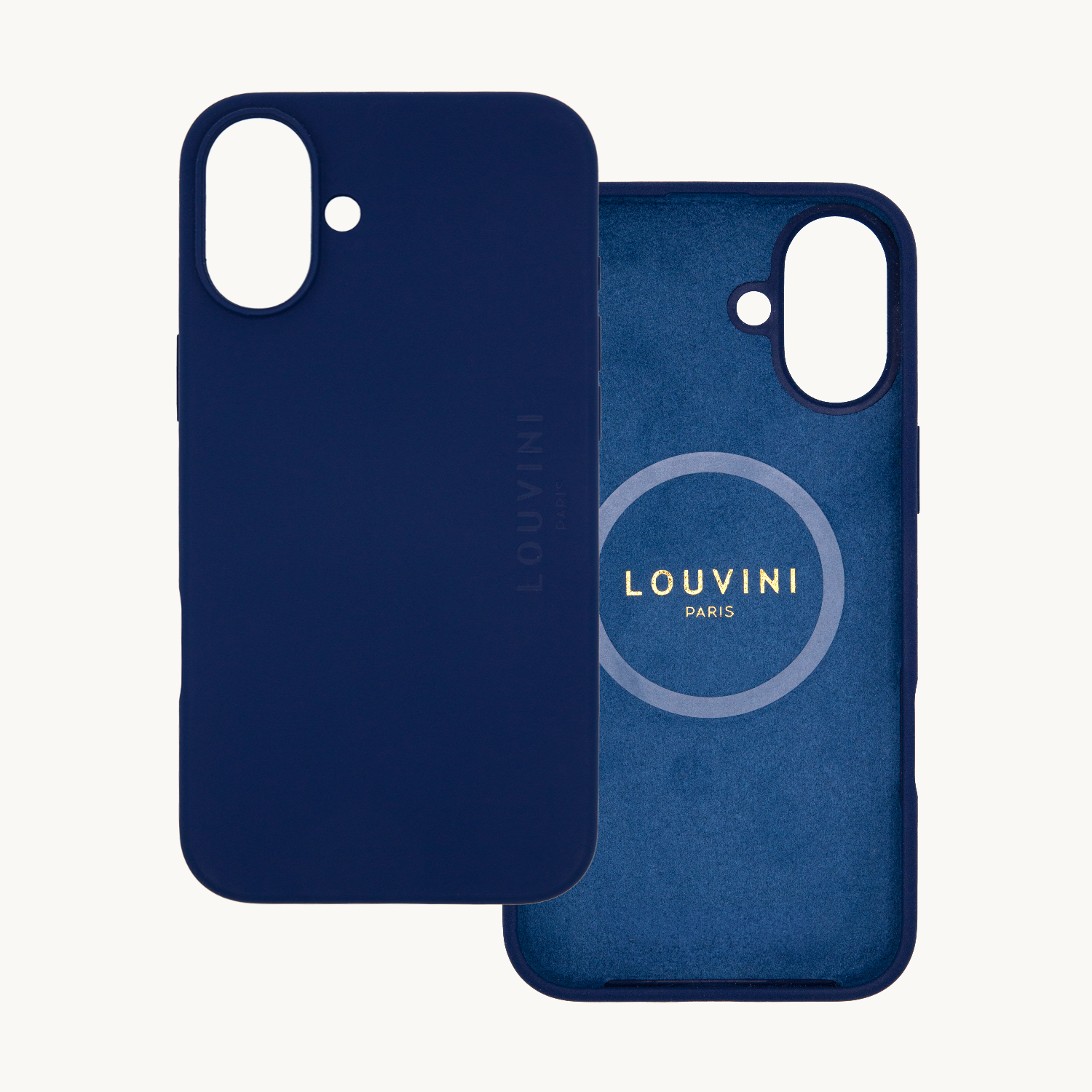 COQUE IPHONE MAGSAFE SILICONE LEO MARINE 16 plus double
