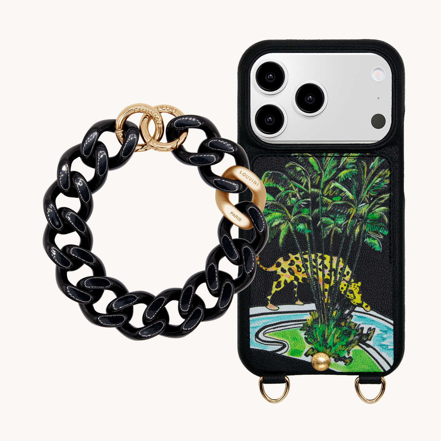LOU x Filipe Jardim Black Case & PETIT ZOE Black Chain