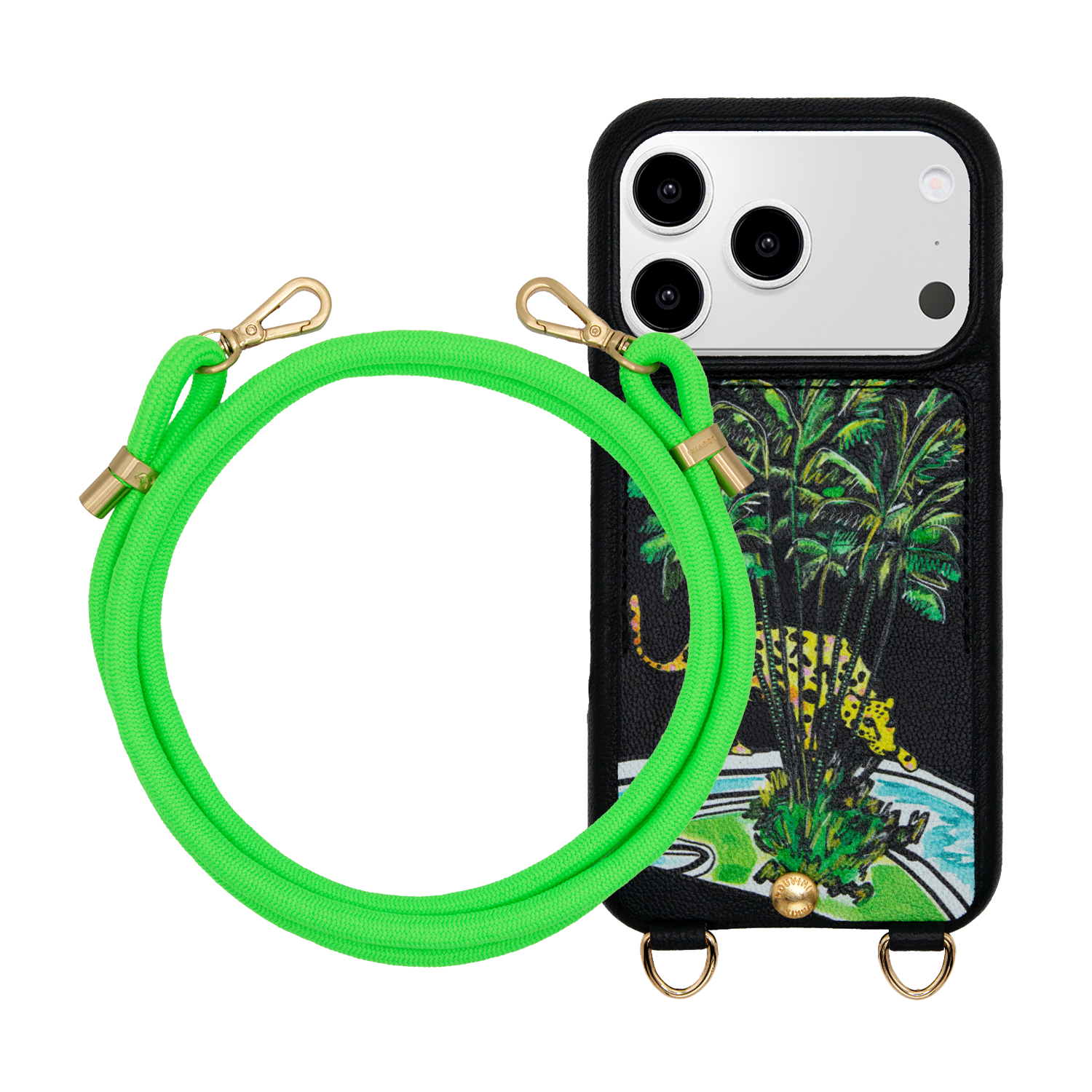 iPhone Case LOU x FILIPE JARDIM Black & TESSA POP Green Cord