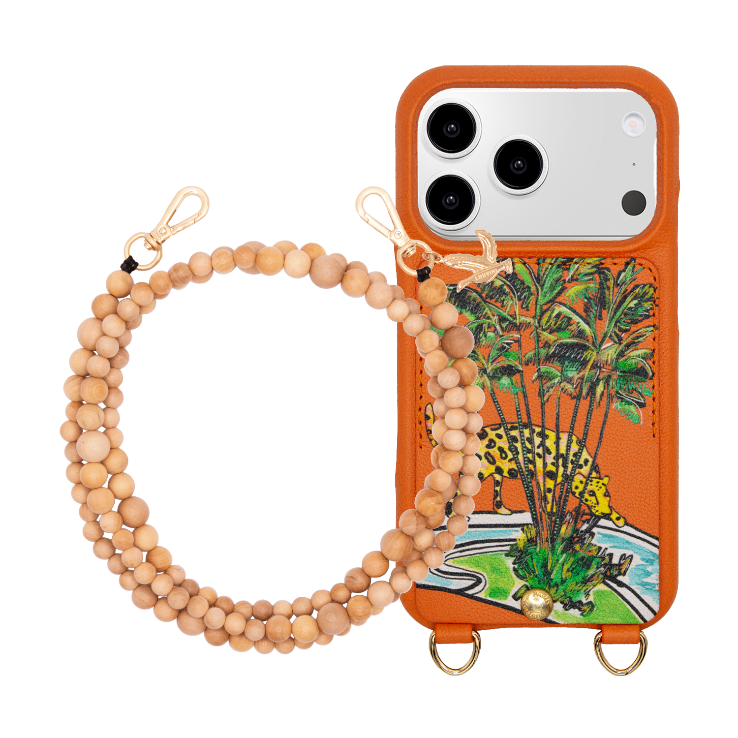 iPhone Case LOU x FILIPE JARDIM Orange & ARIELLE Natural Strap