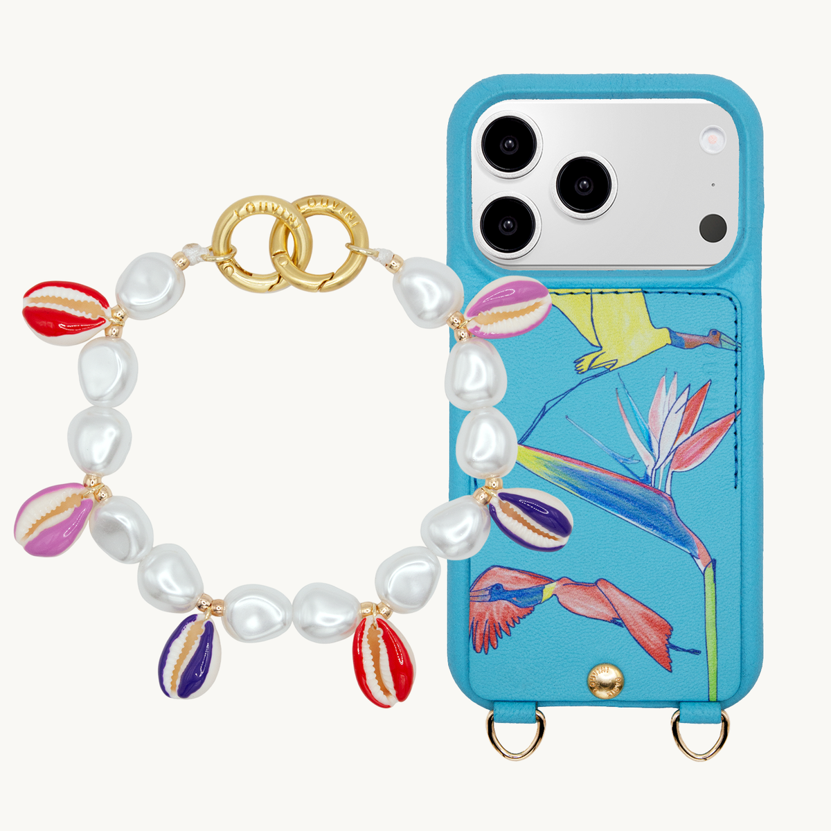 LOU x FILIPE JARDIM Turquoise iPhone Case & Bracelet PETIT GAIA Sunset