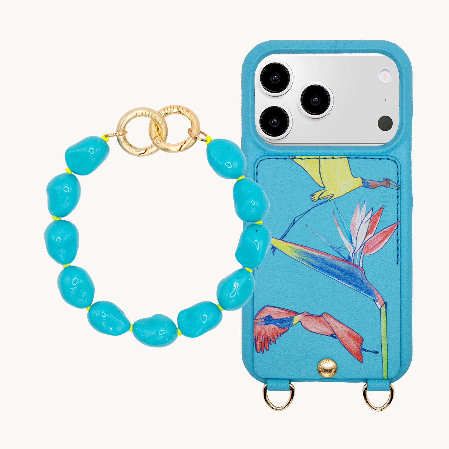 iPhone case LOU x FILIPE JARDIM Turquoise & ROMY Bracelet Turquoise