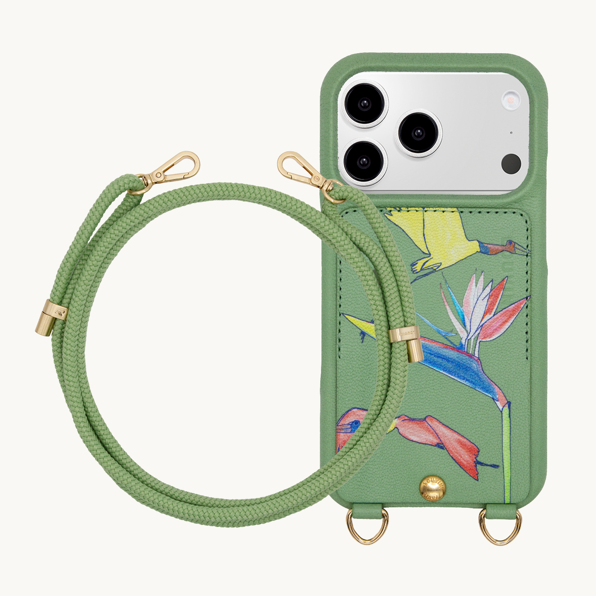LOU x FILIPE JARDIM Light Green iPhone Case & Cord TESSA Light Green