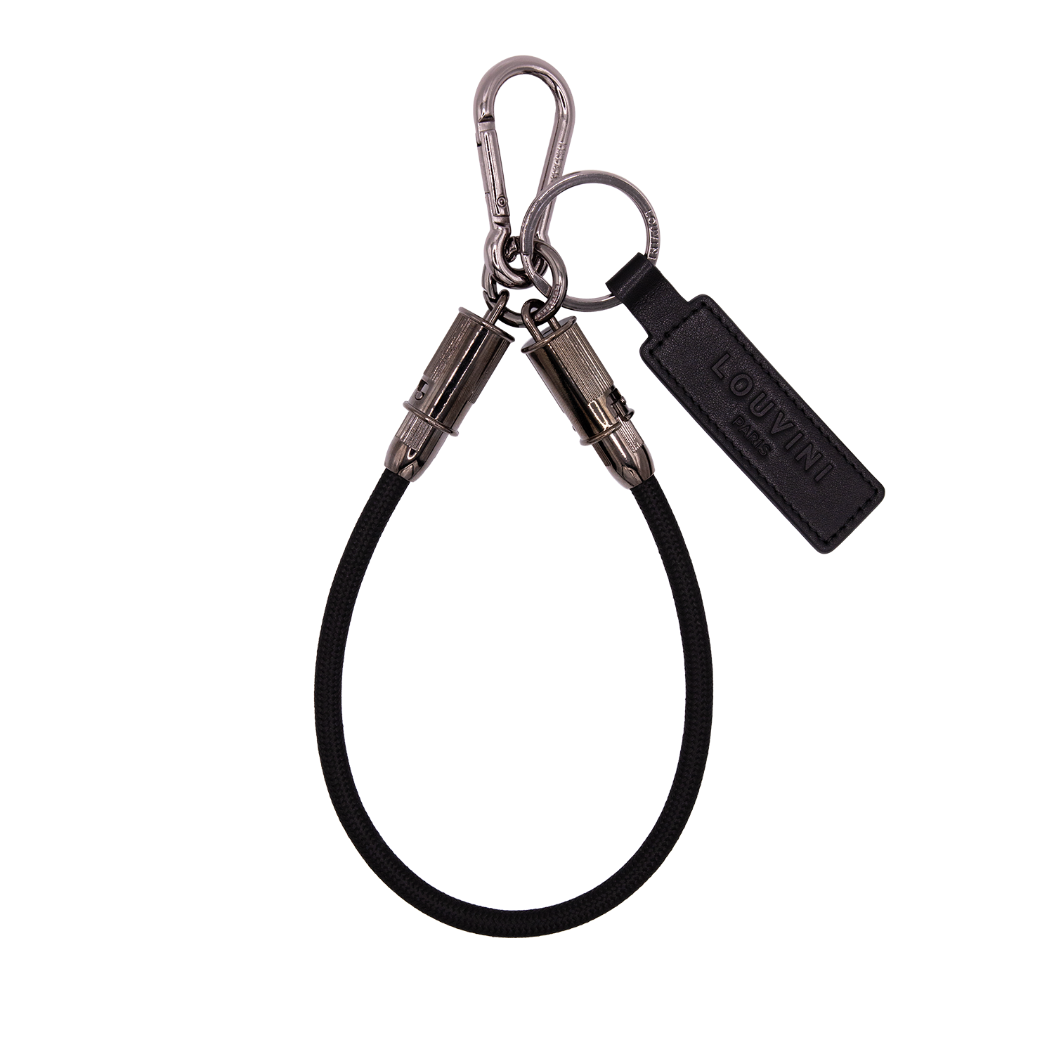 Cordon câble USB-C 2-1 en coton avec un mousqueton (iPhone et Android)