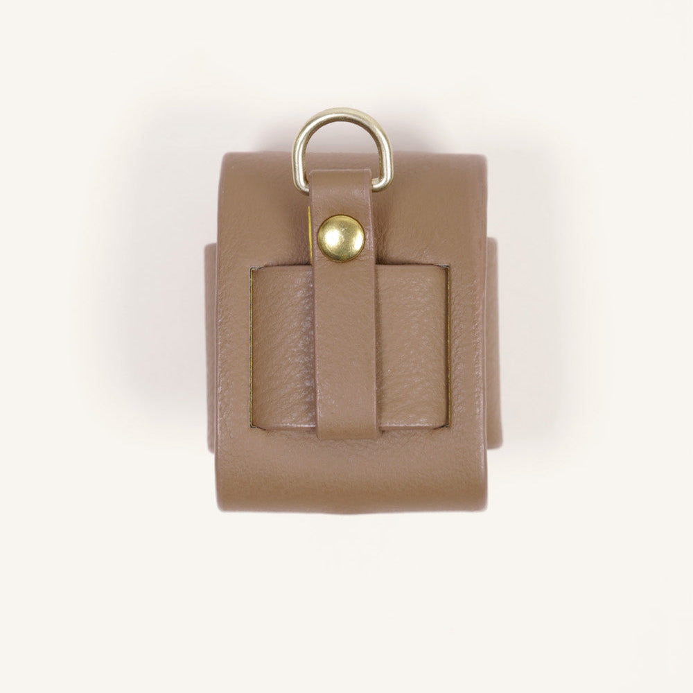Etui pour airpods en cuir camel