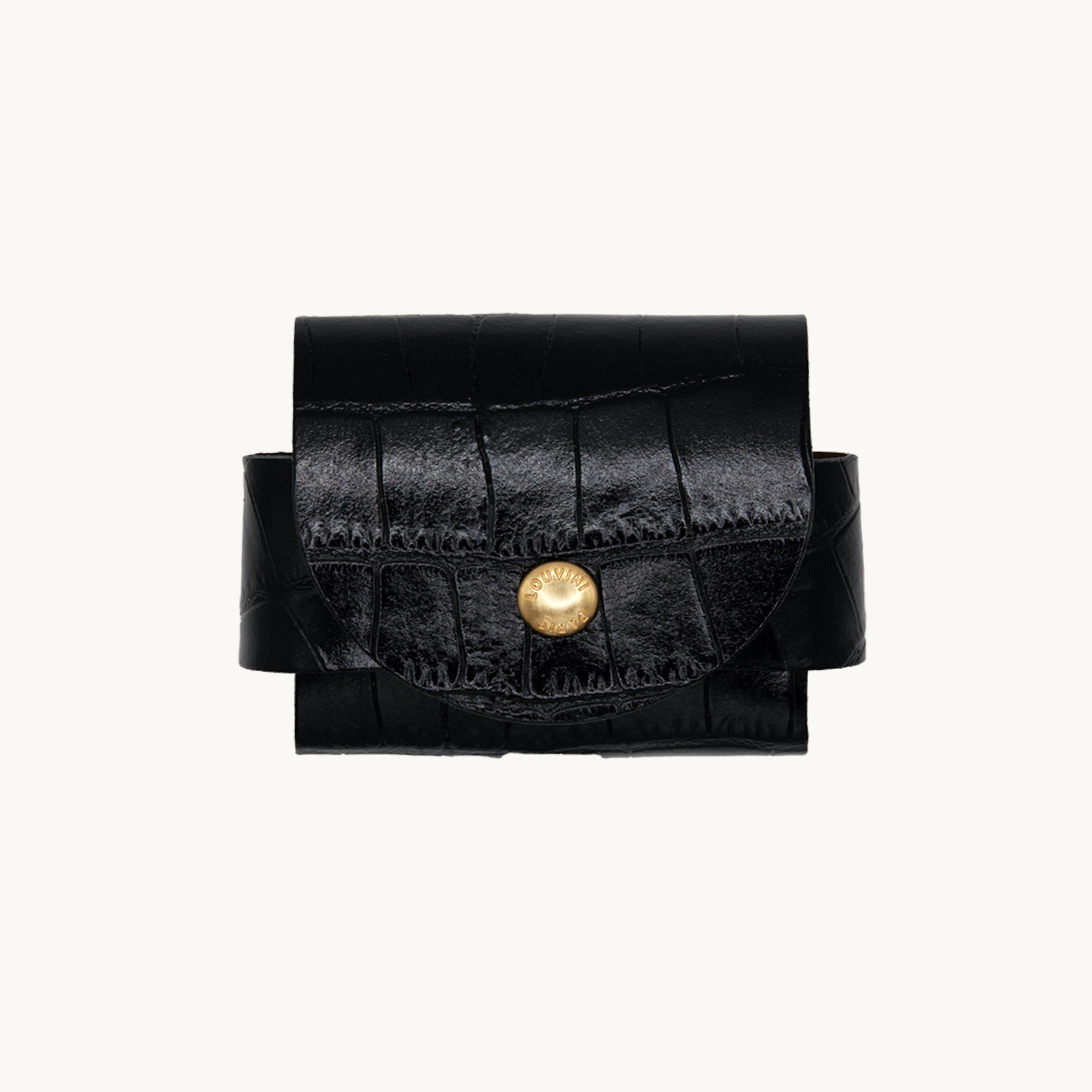 JOE AirPods Case - Black Crocodile