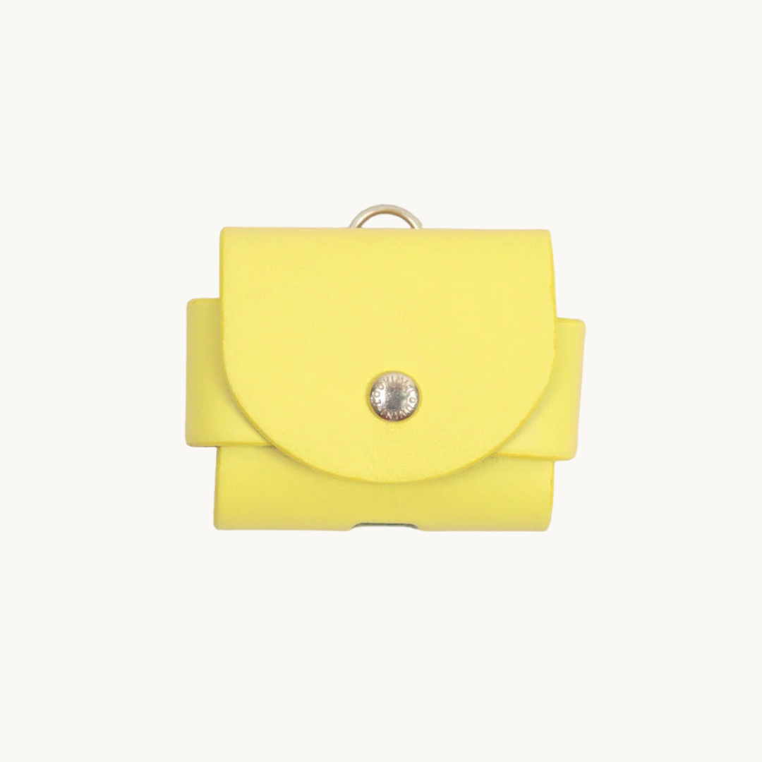 Étui AirPods jaune design moderne et protection résistante