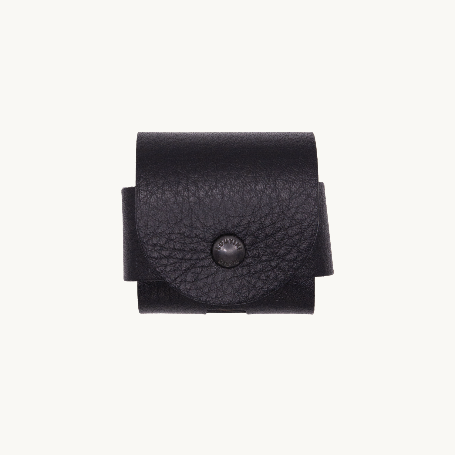ÉTUI EN CUIR NOIR POUR AIRPODS