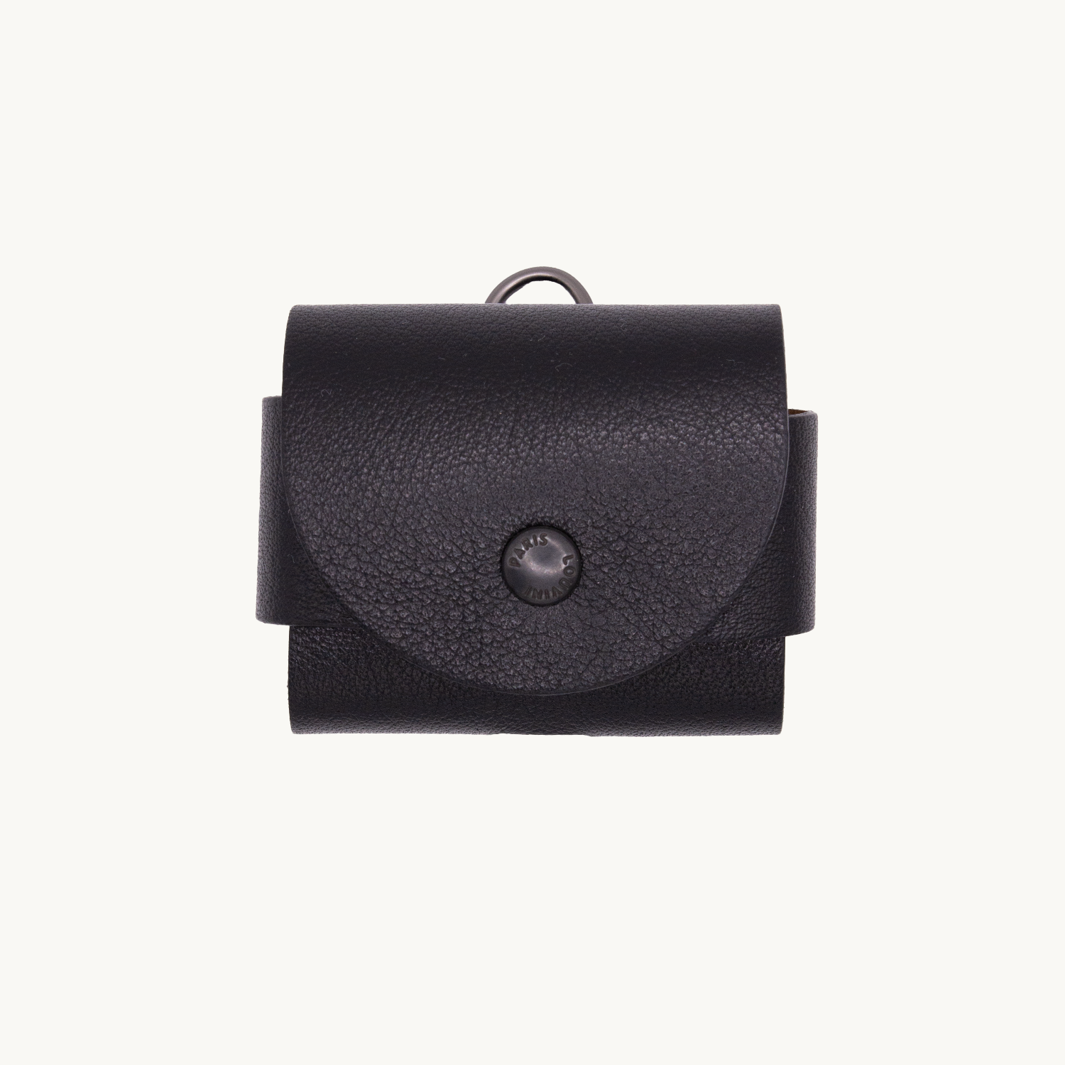 ÉTUI EN CUIR NOIR POUR AIRPODS